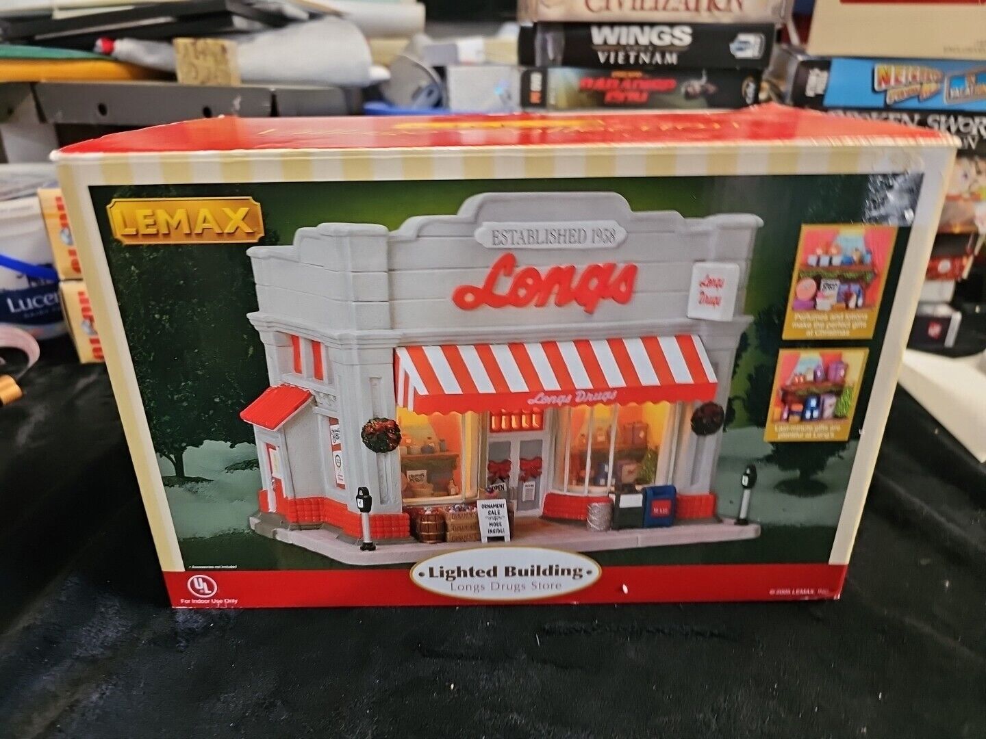 Lemax Village Collection Long's Drug Store #55283LO Lighted Building 