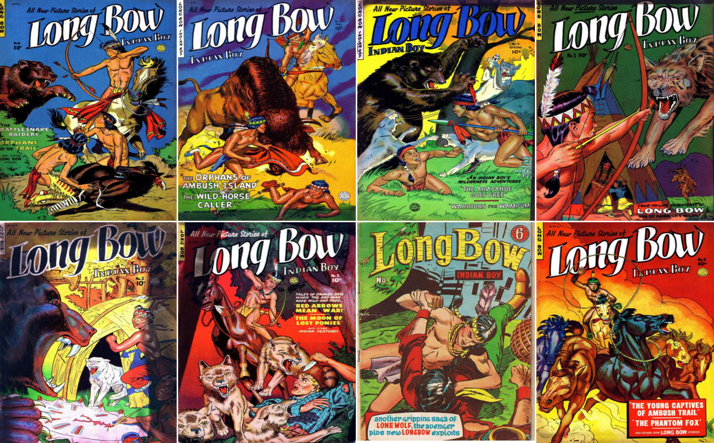 1950's - 1960's Long Bow Indian Boy Comic Book Package - 9 eBooks on CD