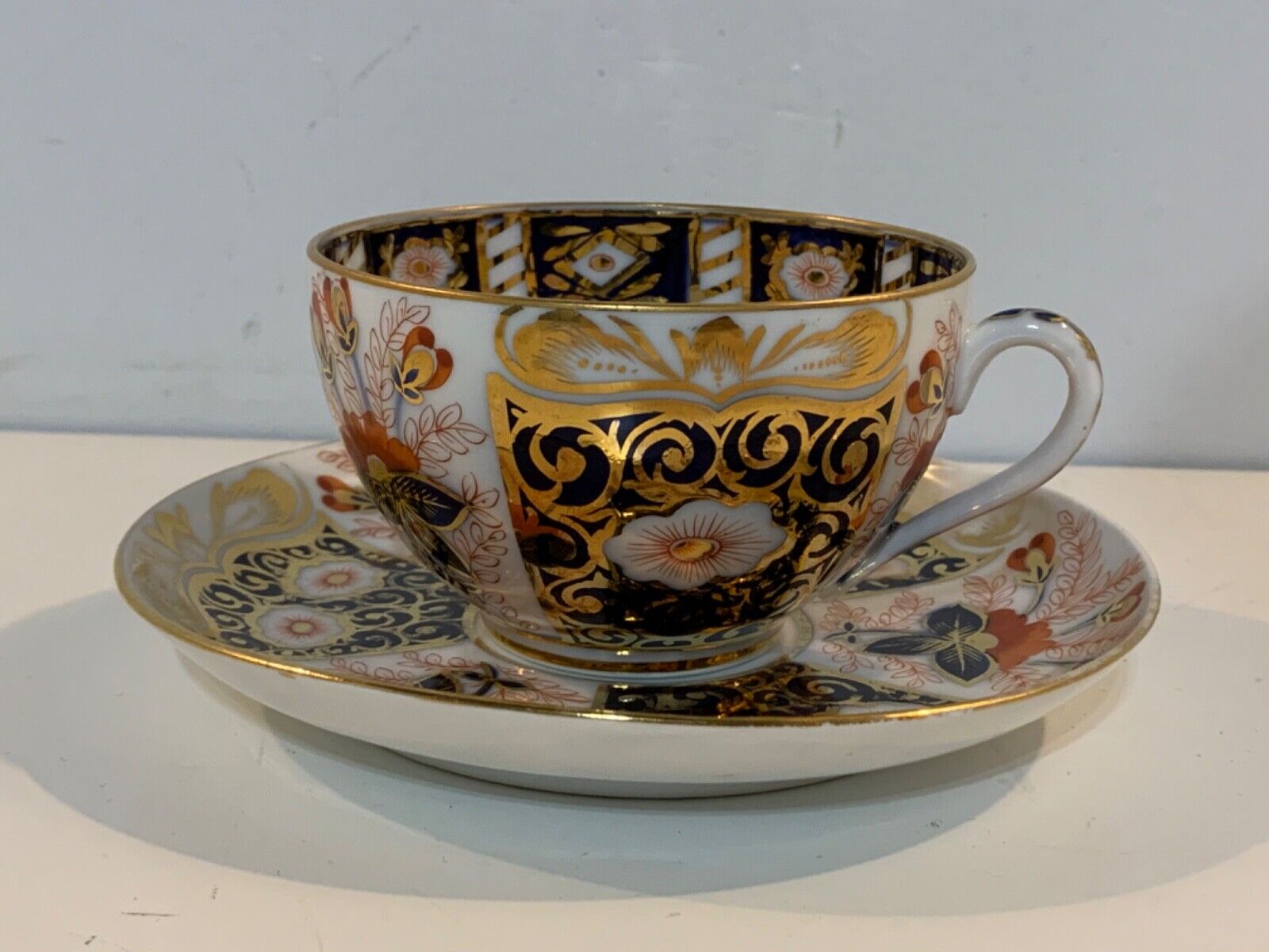 Beautiful Antique 1887-97 Schoenau Bros German Porcelain Imari Style Cup&Saucer