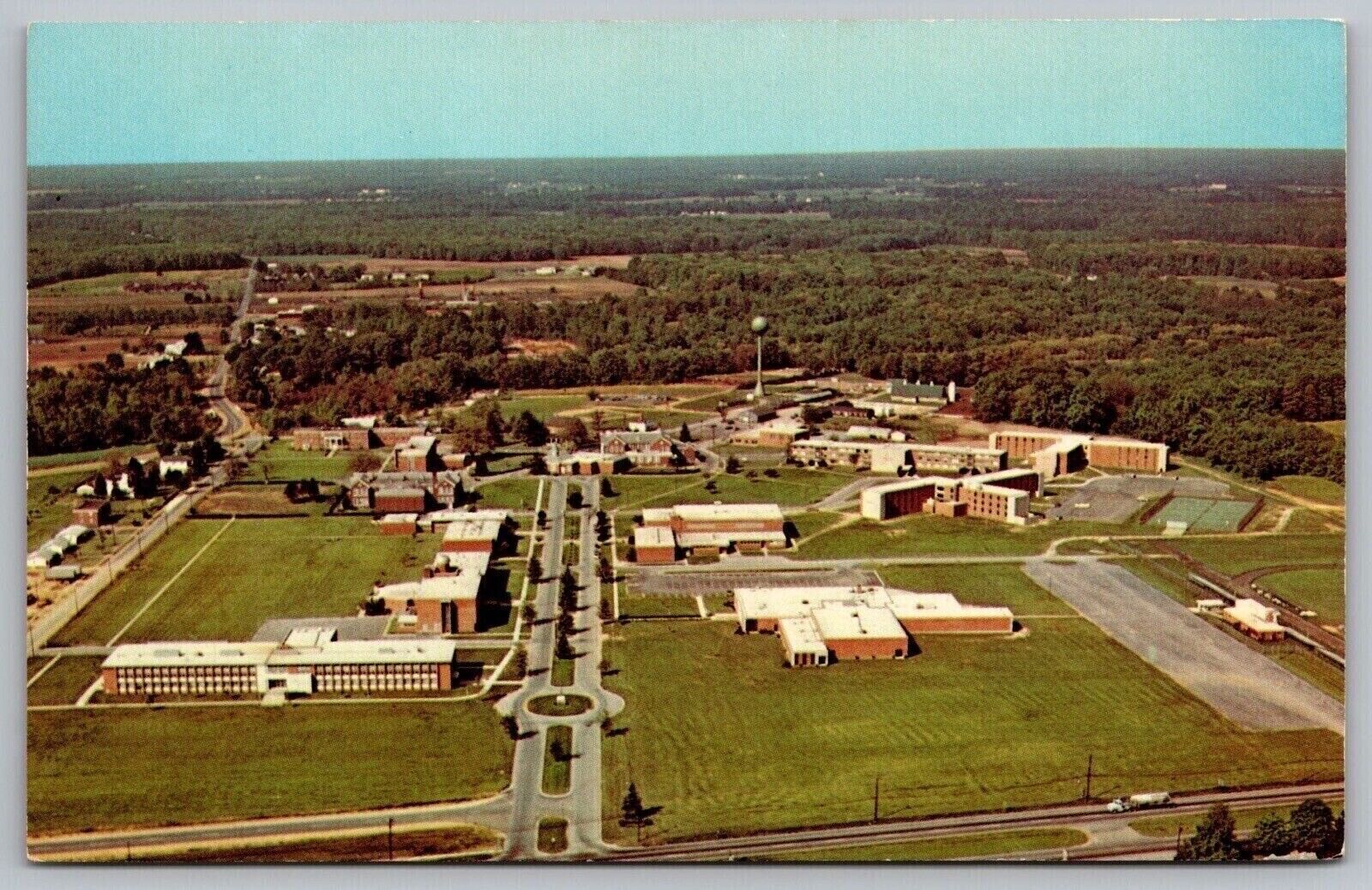 Dover Delaware DE State College Campus Scenic Birds Eye View Chrome Postcard