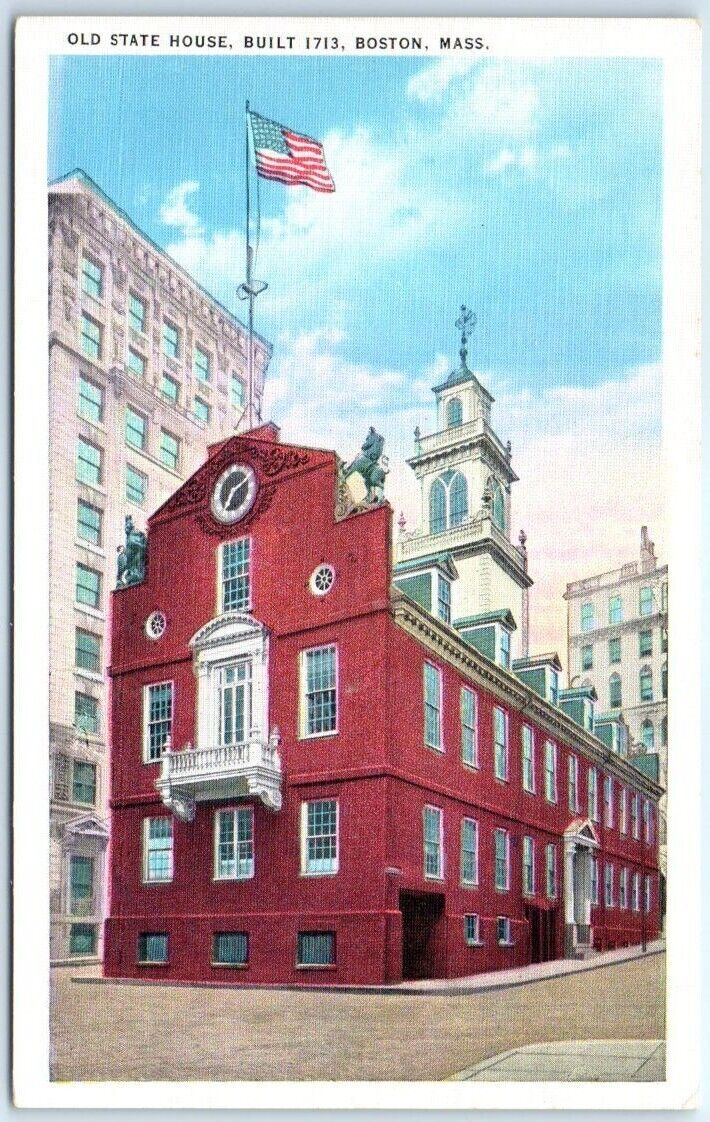 Postcard - Old State House - Boston, Massachusetts