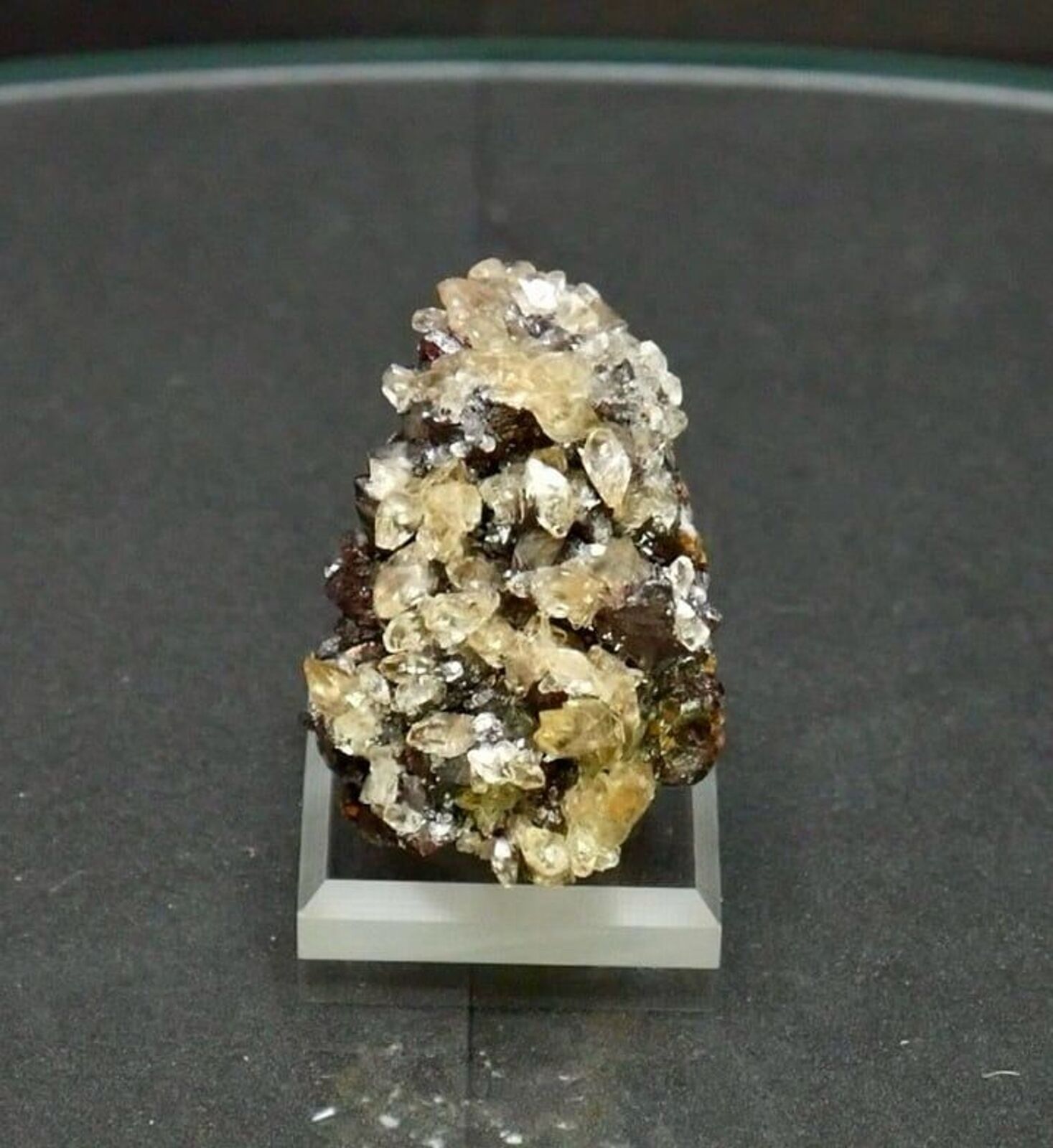 Calcite on Sphalerite Specimen - Elmwood Mine, Carthage, Tennessee