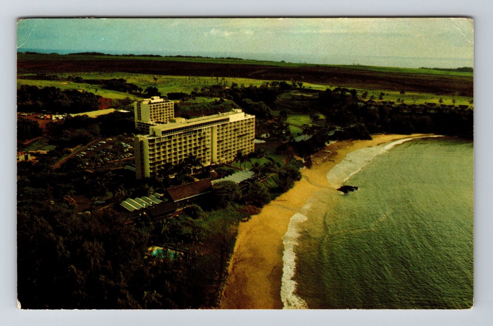 Kauai HI-Hawaii Aerial Kauai Surf Resort Antique c1972 Vintage Souvenir Postcard