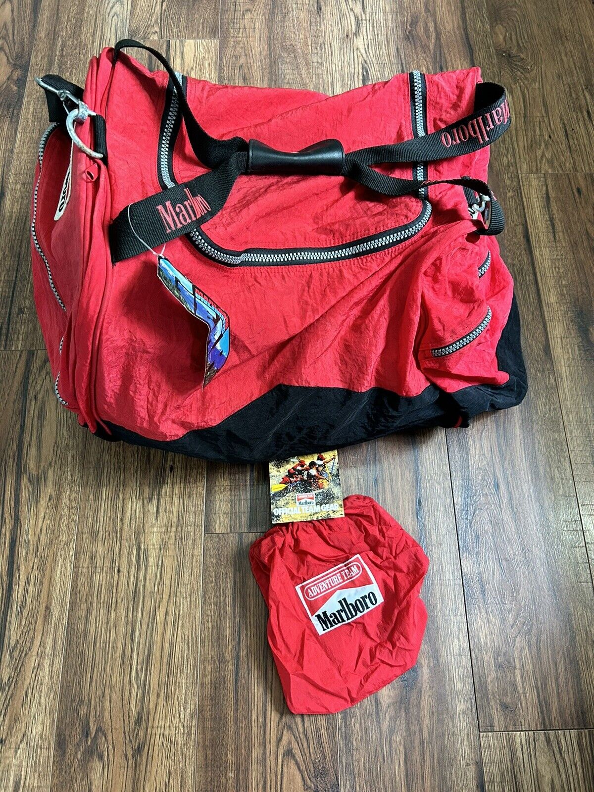 Vintage Marlboro Unlimited Adventure Travel Duffel Bag & Adventure Team Bag New