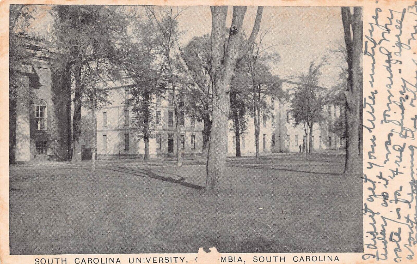 Columbia SC University of South Carolina Campus c1908 Rock Hill Vtg Postcard B65