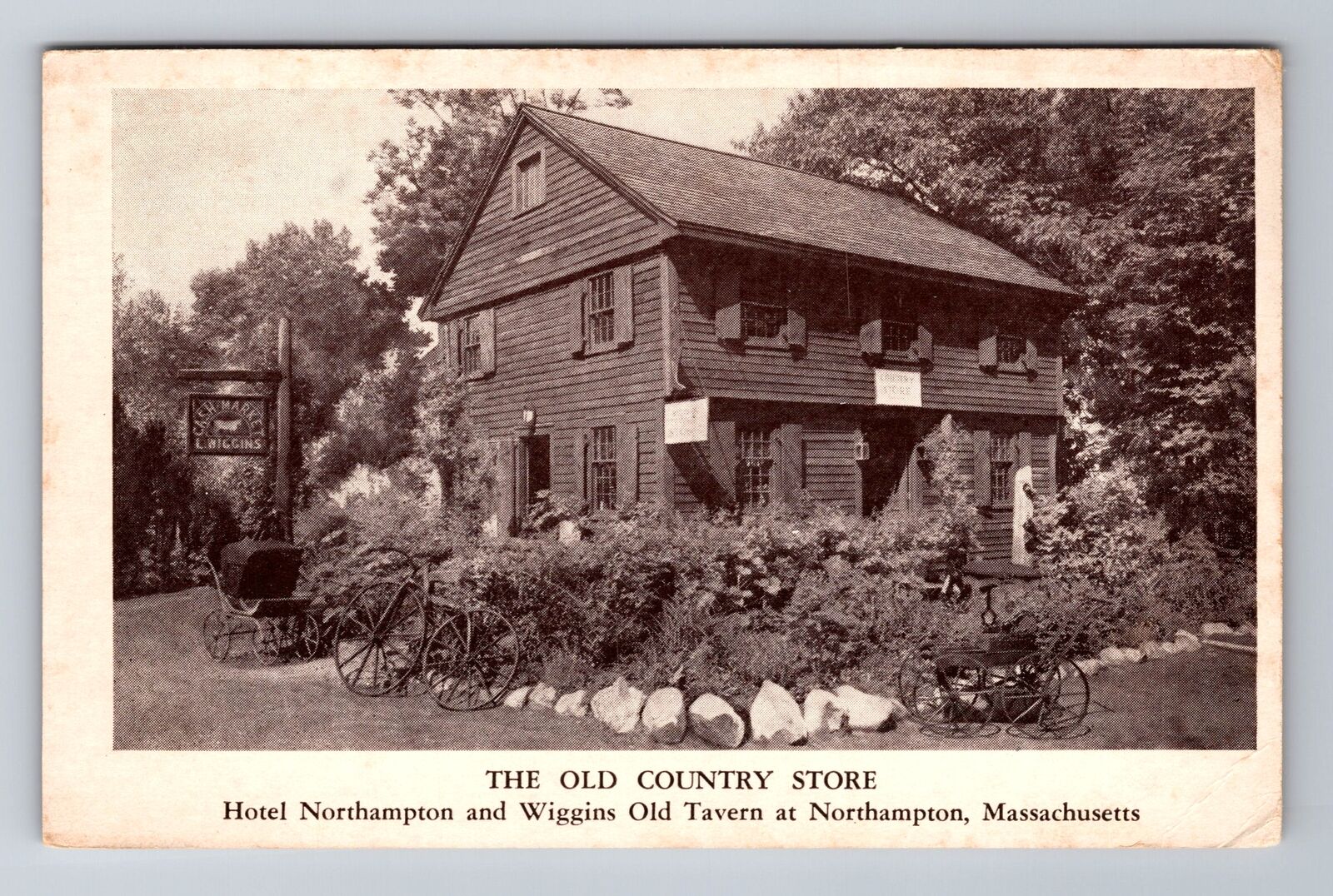 Northampton MA-Massachusetts, The Old Country Store, Antique, Vintage Postcard