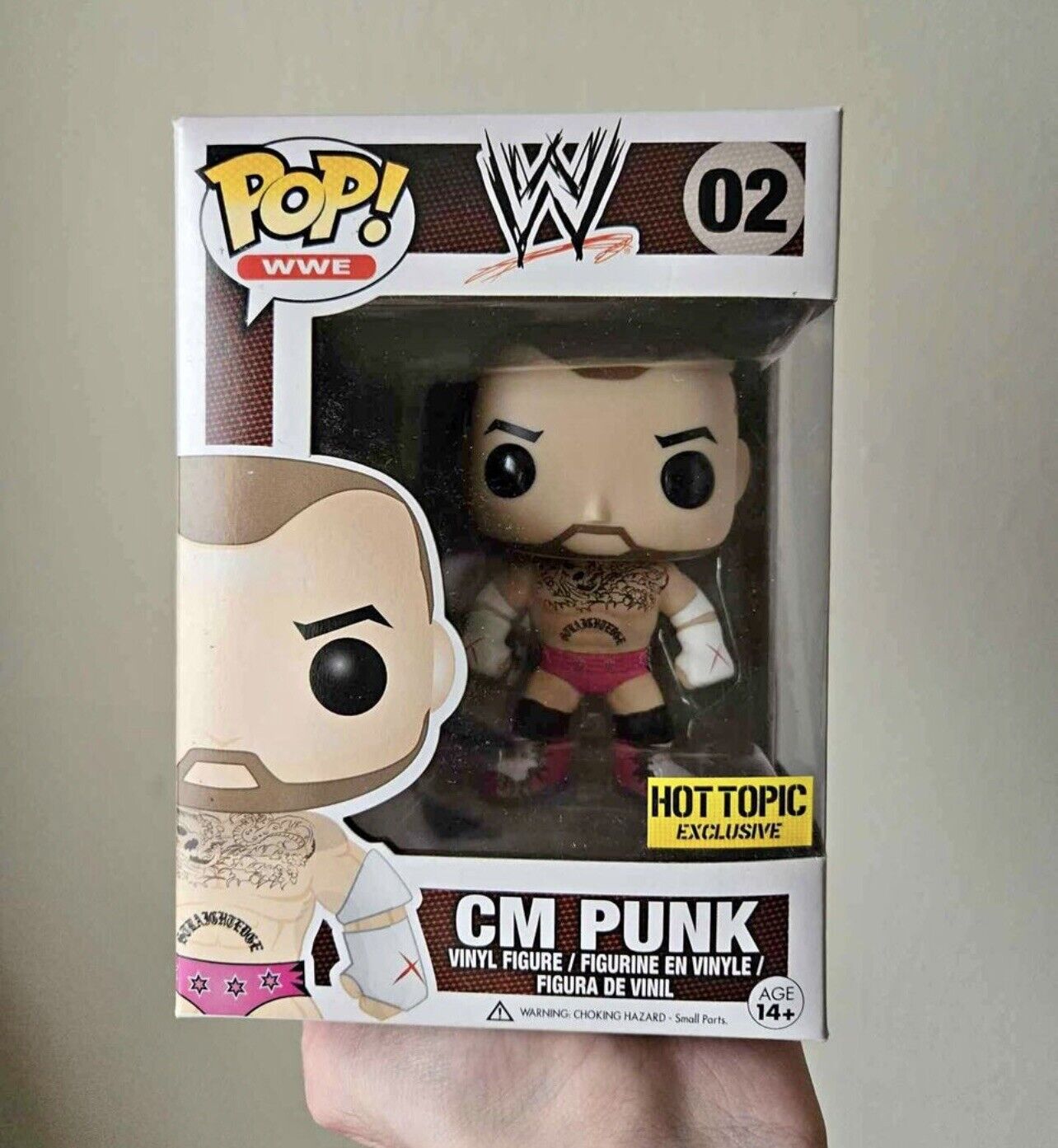 WWE Funko Pop CM Punk #02 Hot Topic Exclusive 