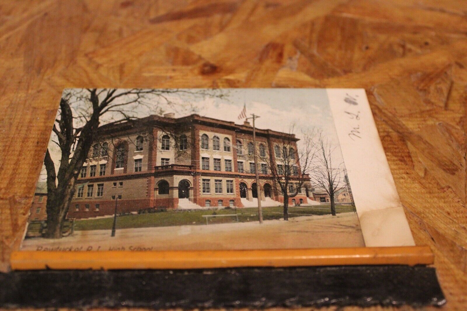 Postcard-X-High School, Pawtucket, R. I.-Undivided Back-Posted 1908