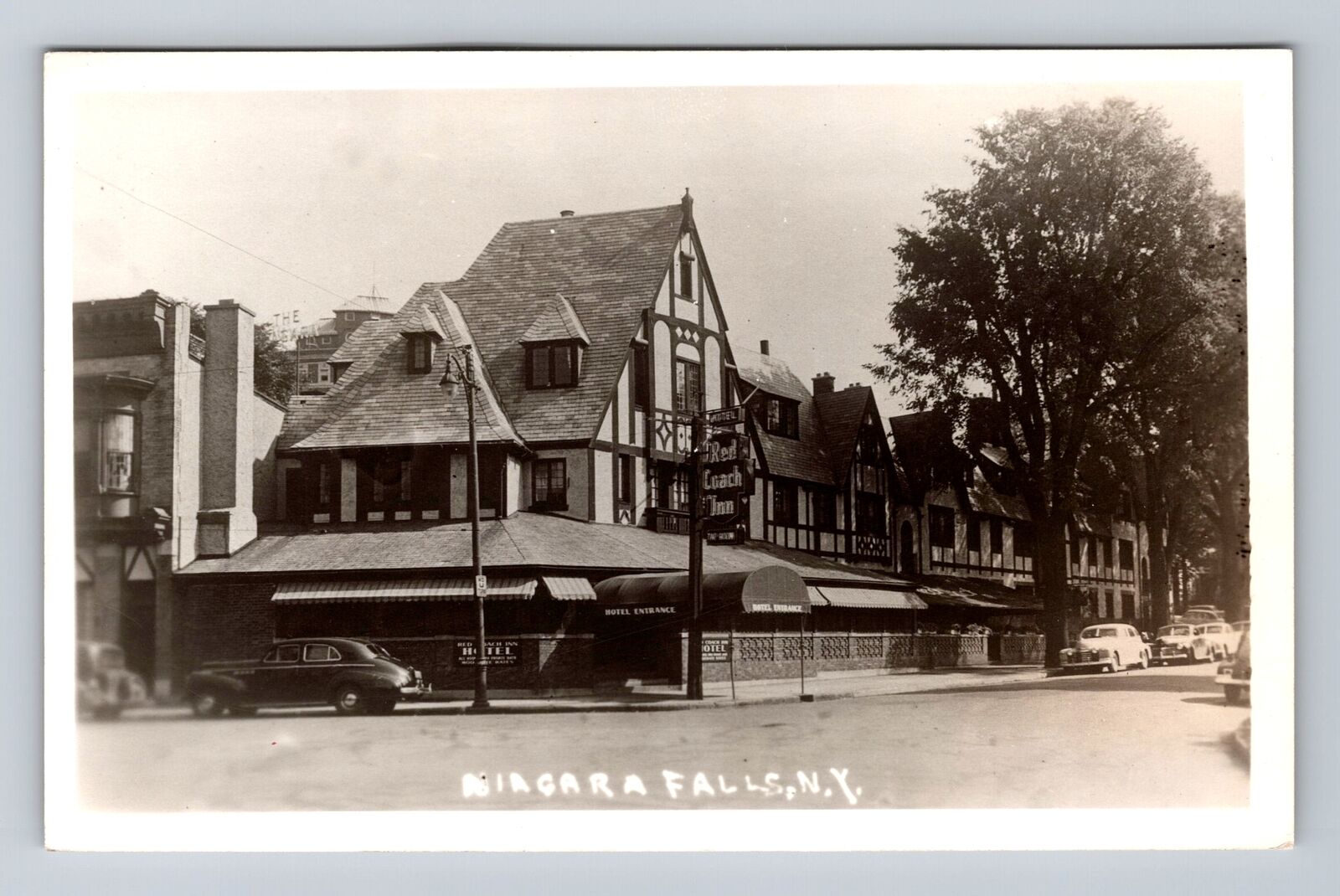 Niagara Falls NY-New York, RPPC, Red Coach Inn Advertising, Vintage Postcard