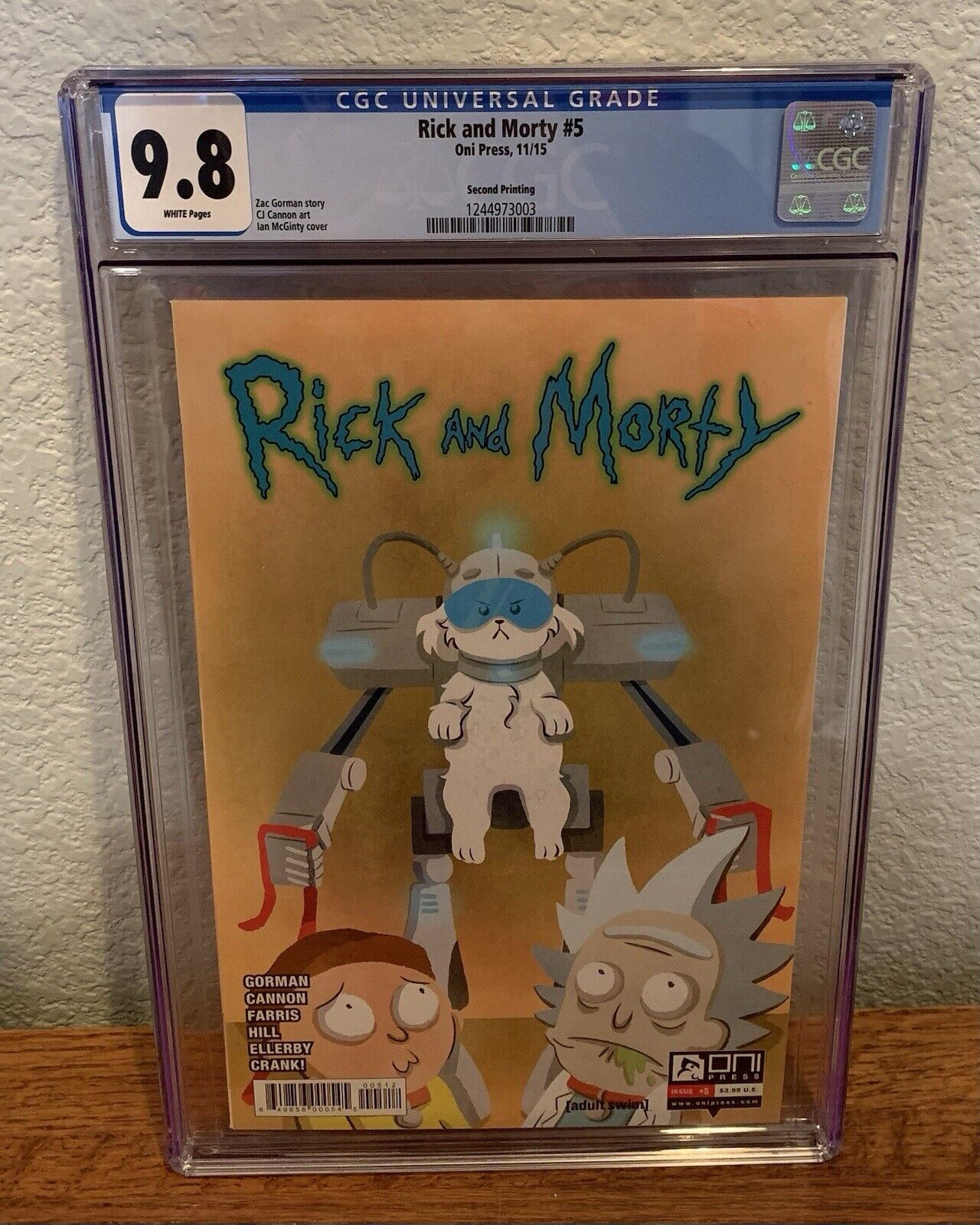 Rick and Morty #5 Second Printing Graded CGC 9.8 Snuffles Cover POP 8 🔥 RARE 🔥