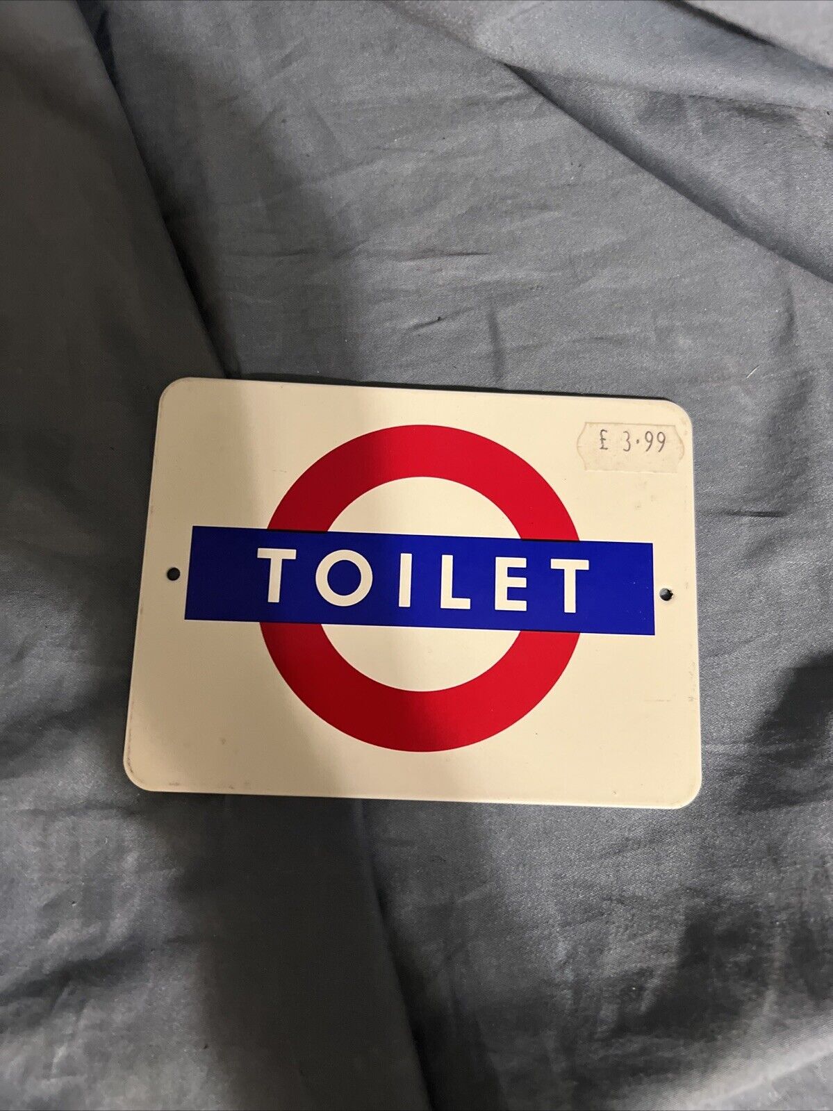 Vintage London Underground Enameled Souvenir  “Toilet” London REPLICA