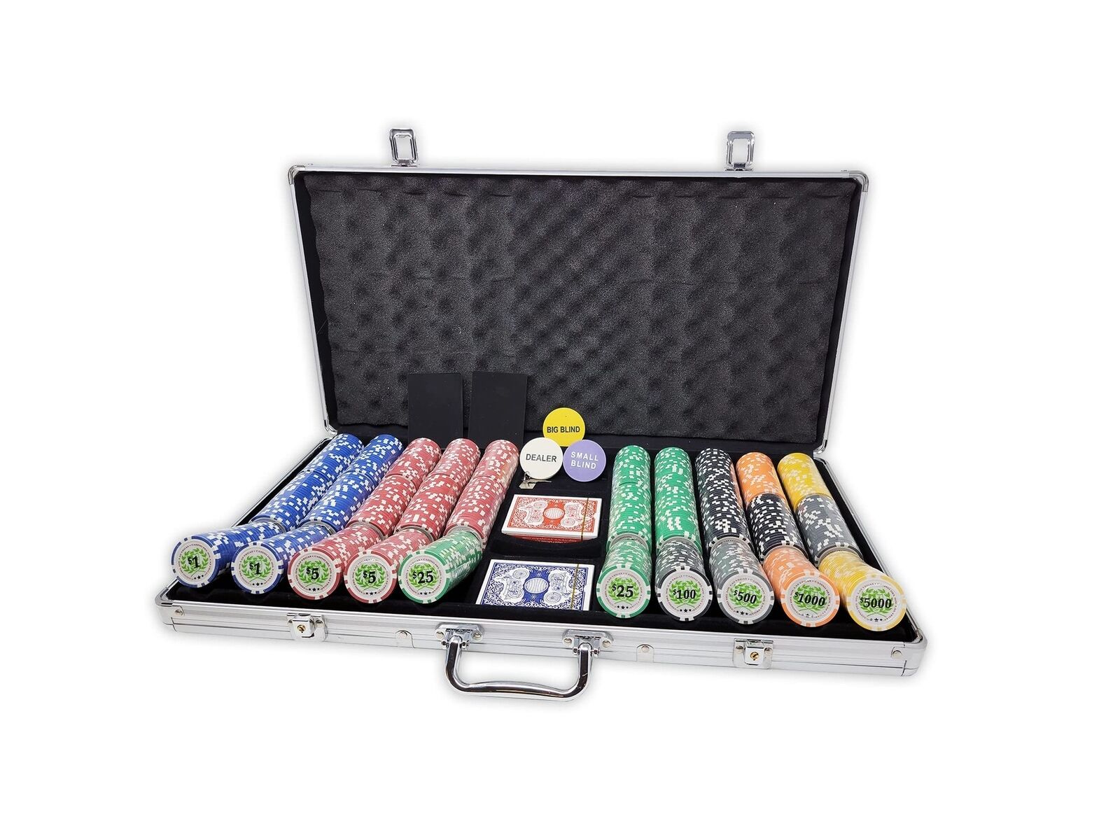 DA VINCI Set of of 750 Casino Del Sol 11.5 Gram Poker Chips with Case, Cards,...