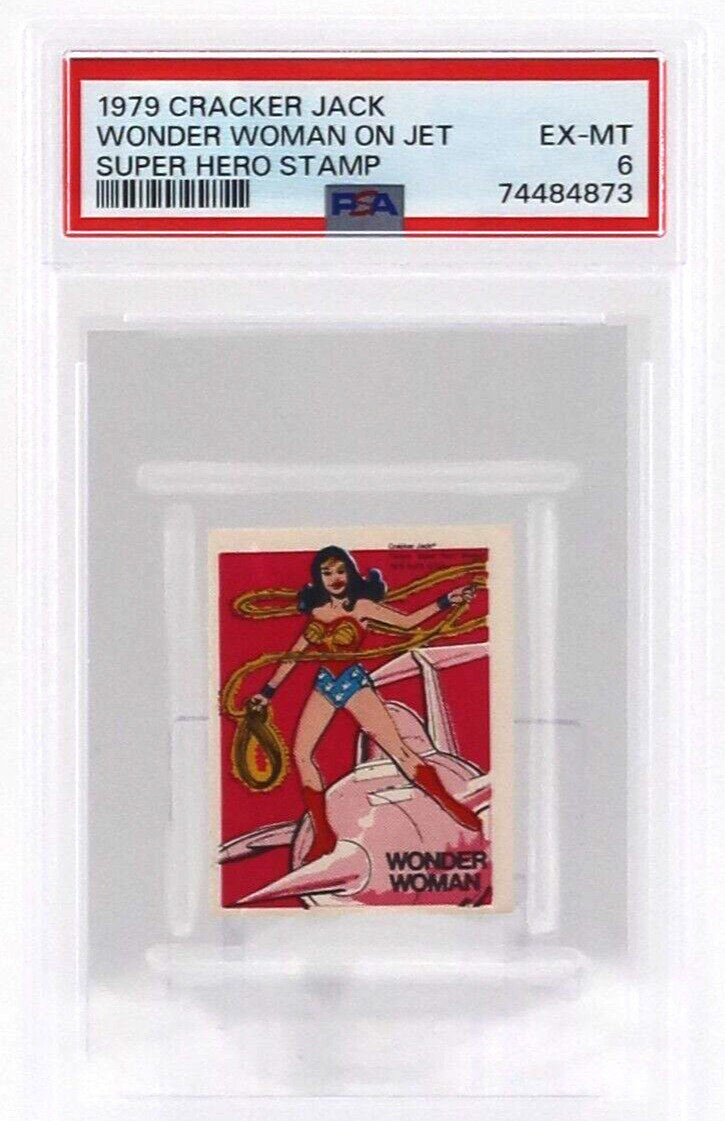 1979 Cracker Jack DC Super Hero Stamp WONDER WOMAN PSA 6