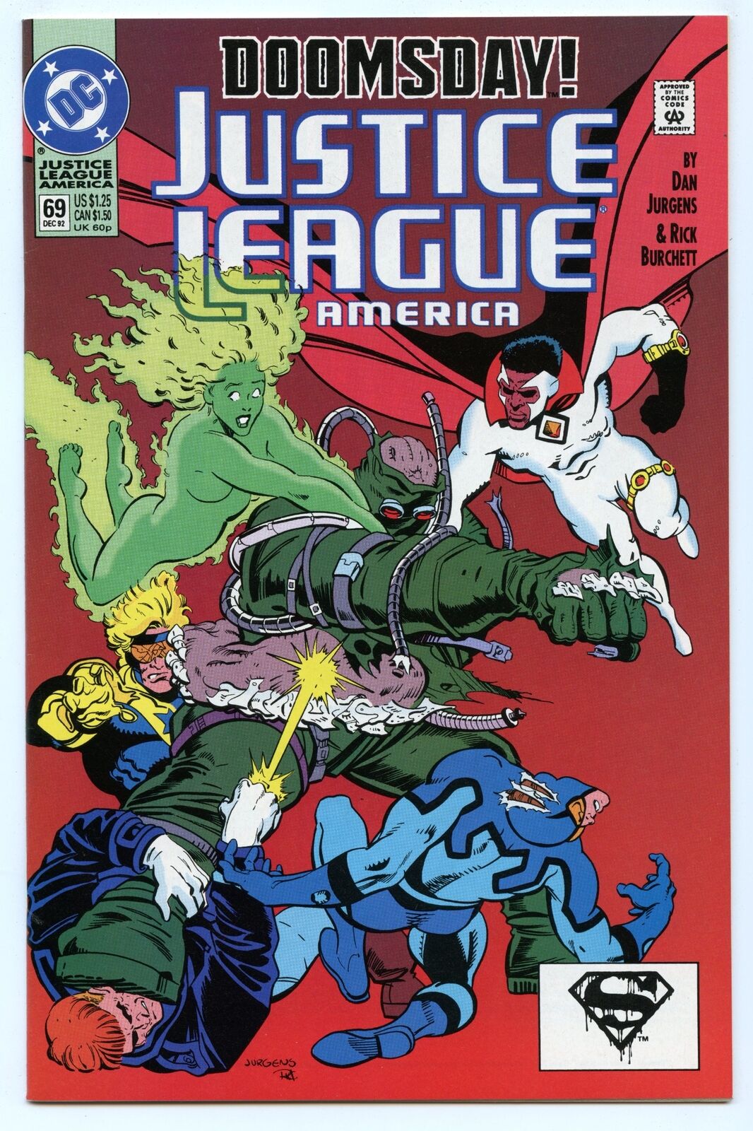 Justice League America 69 (Dec 1992) NM- (9.2)