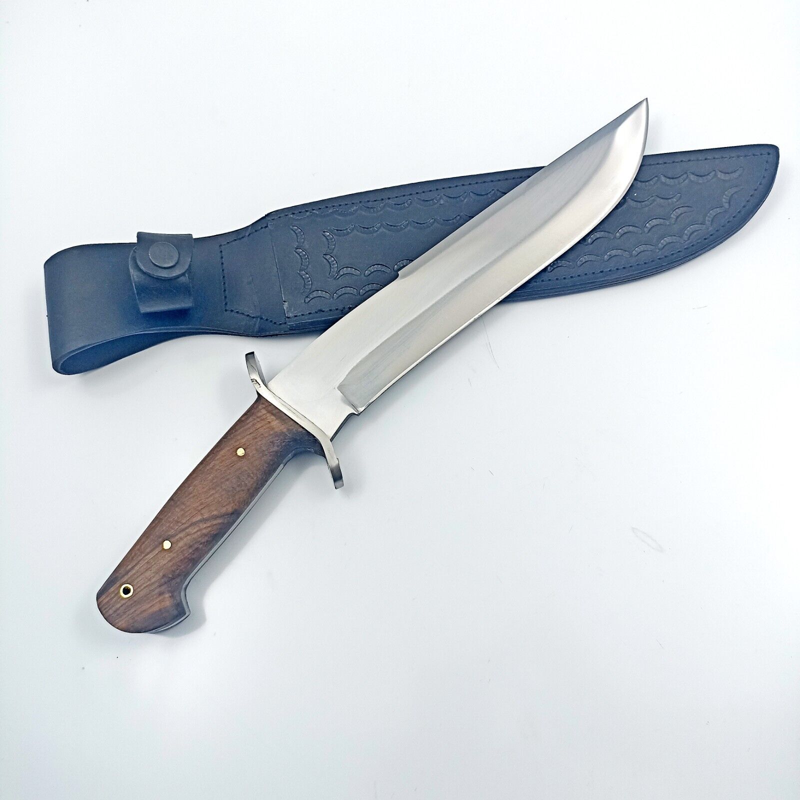 Handmade Big Bowie Knife With Leather Sheath, Survival Knife, Full Tang Blade