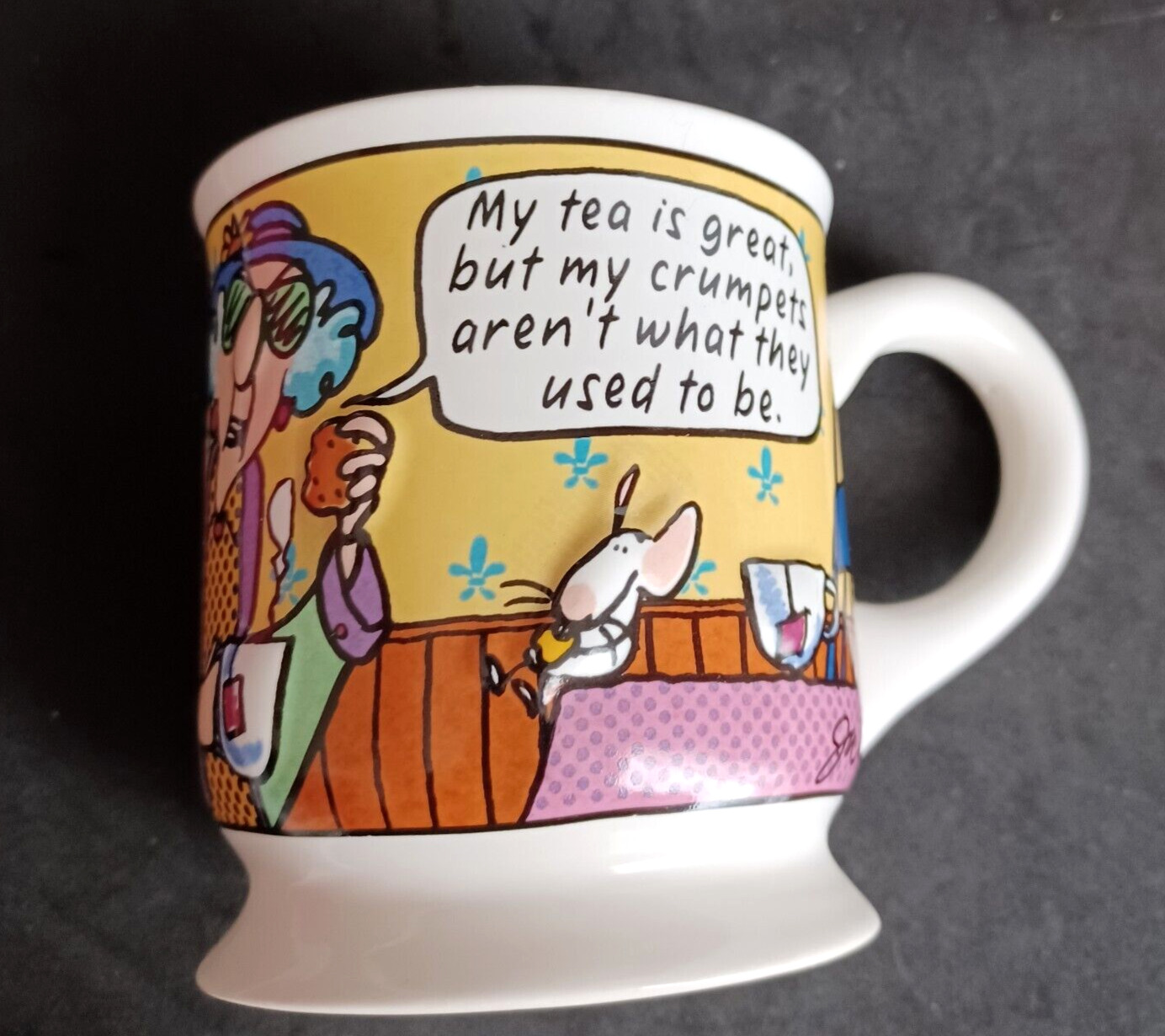 Vintage Maxine CoffeeTea Mug Cup Footed 3-D Funny Saying Hallmark