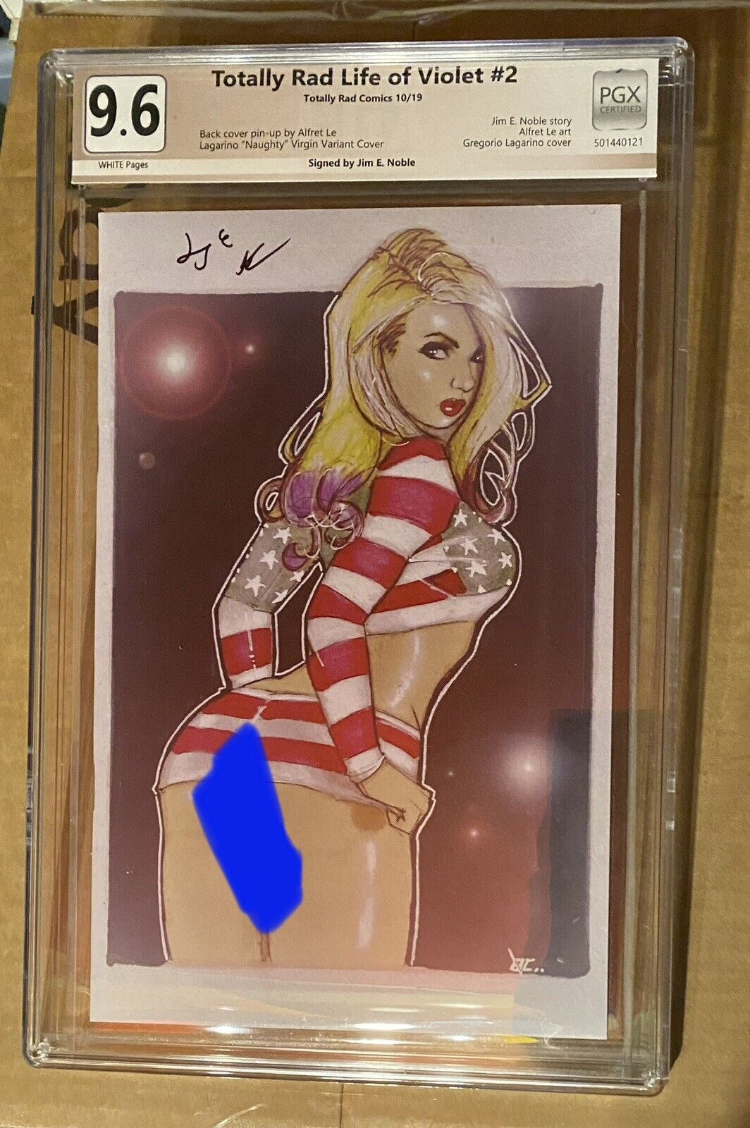 Totally Rad Life of Violet 2 2019 Patriotic Cosplay Signed Graded PGX 9.6 Noble