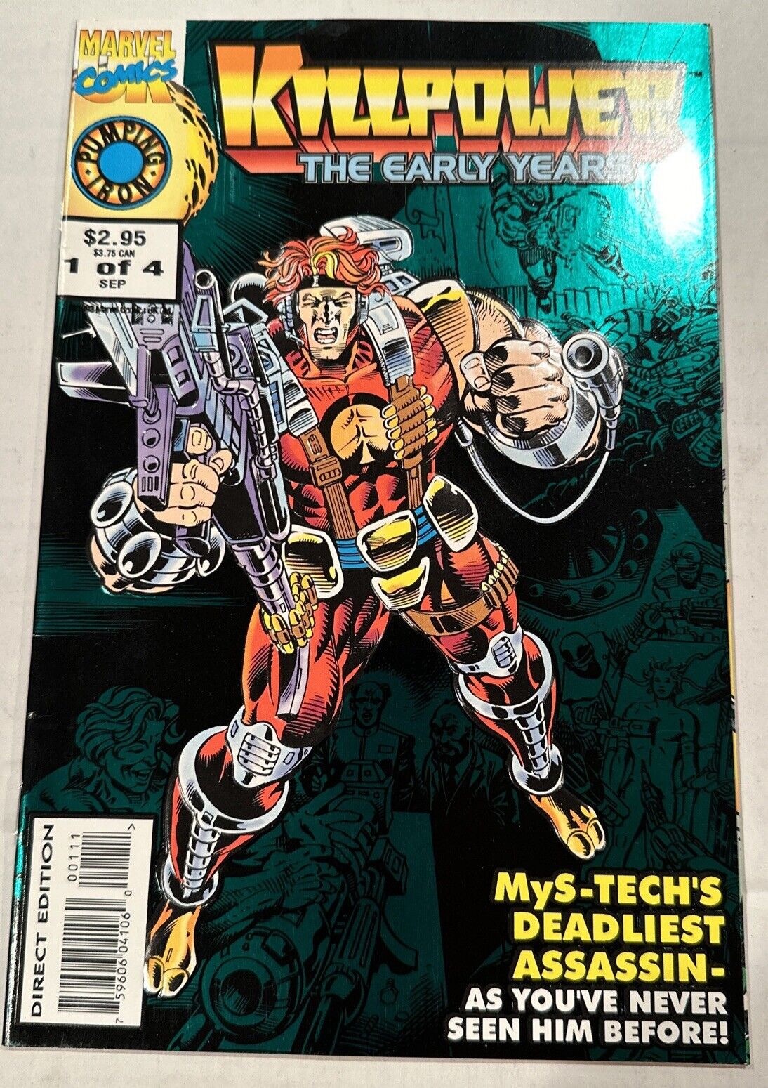 Killpower The Early Years #1 Comic Marvel 1993 Green Foil Cover Mike Barr Ross