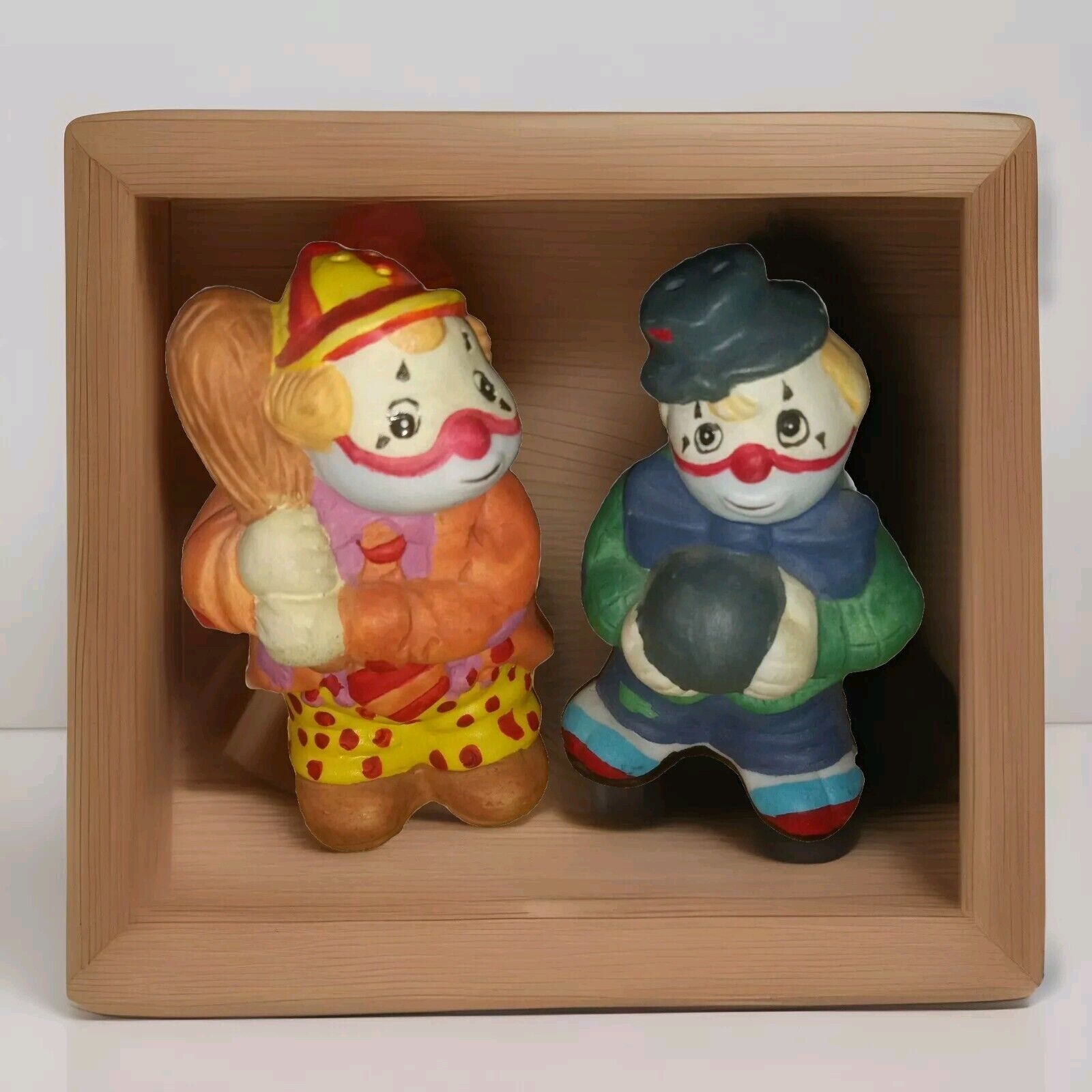 Circus Clown Salt & Pepper Shakers Vintage Great Condition, Unused Collectibles