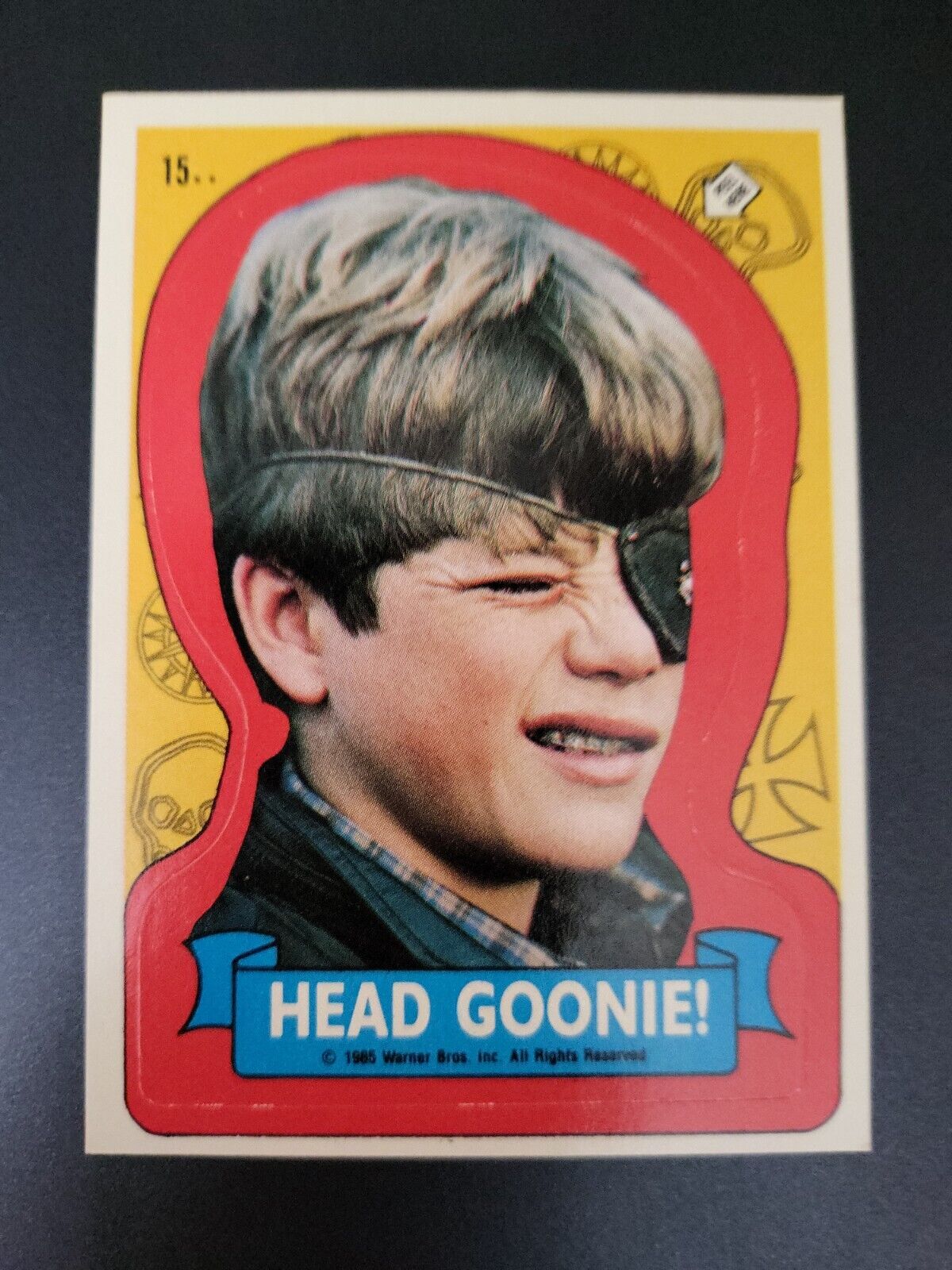 1985 Topps Goonies HEAD GOONIE VARIATION STICKER Card #4