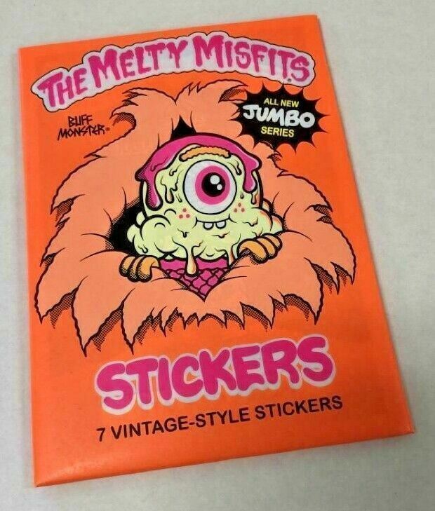 1 PACK The Melty Misfits Buff Monster SEALED JUMBO SERIES Pack NEW 7-Cards