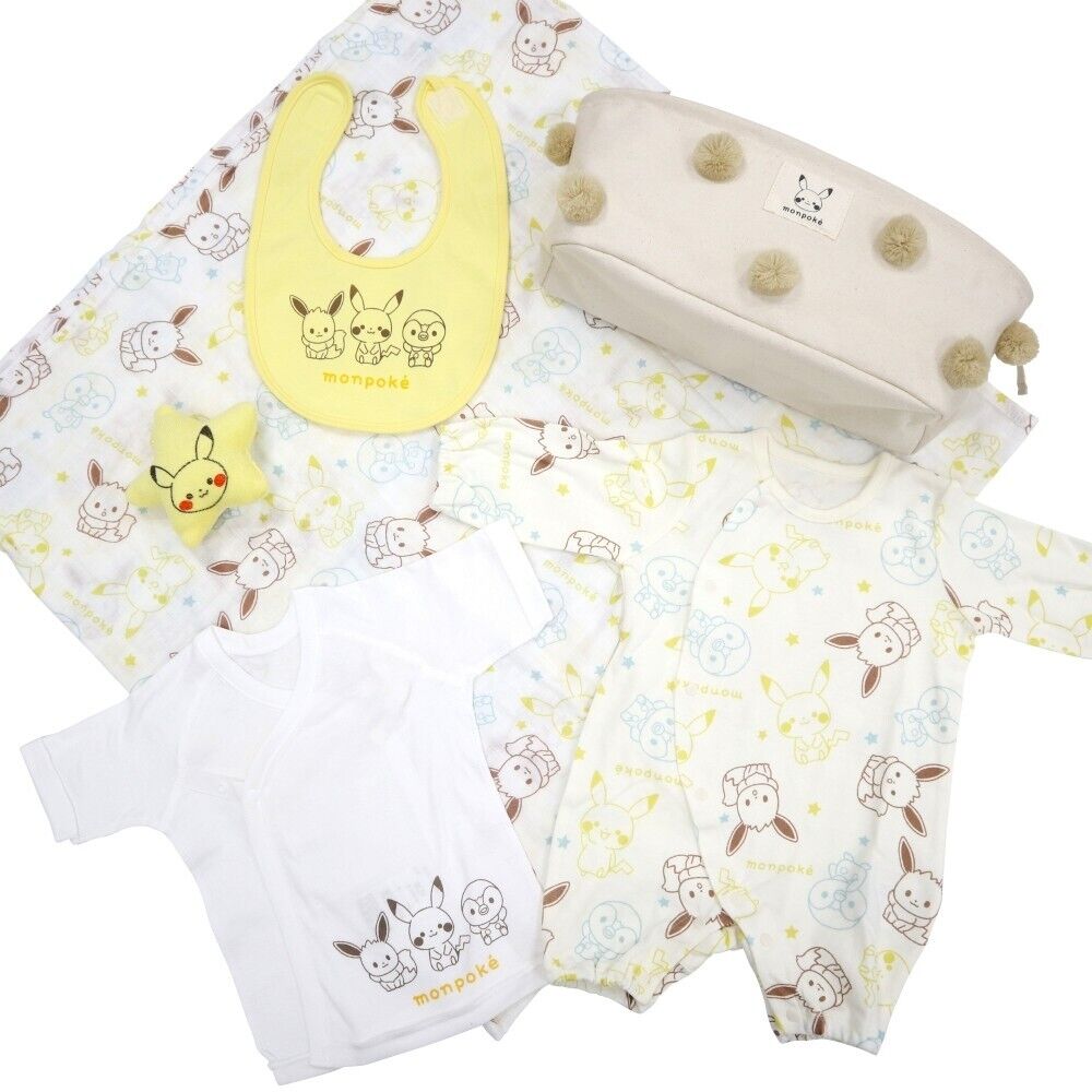 Pokemon Monpoke Newborn Cotton Birth Preparations Gifts Cute 6 Piece Set