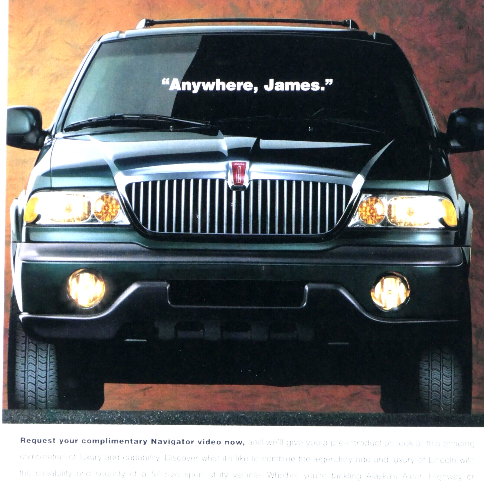 1997 Lincoln Navigator Vintage Anywhere James-Original Print Ad 8.5 x 11\