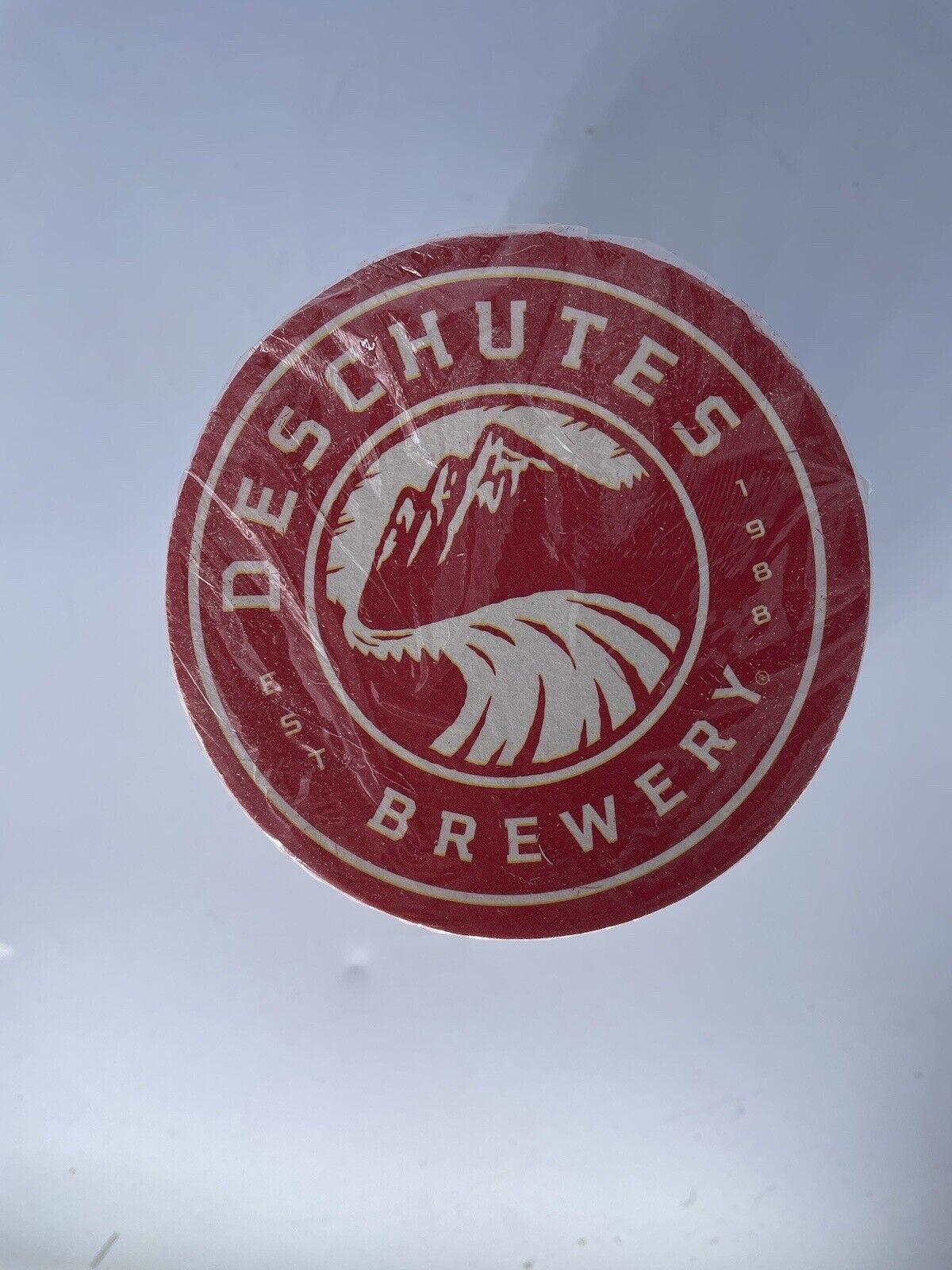 Pack Of 100 - DESCHUTES BREWERY Coaster Mat Red Logo Beer