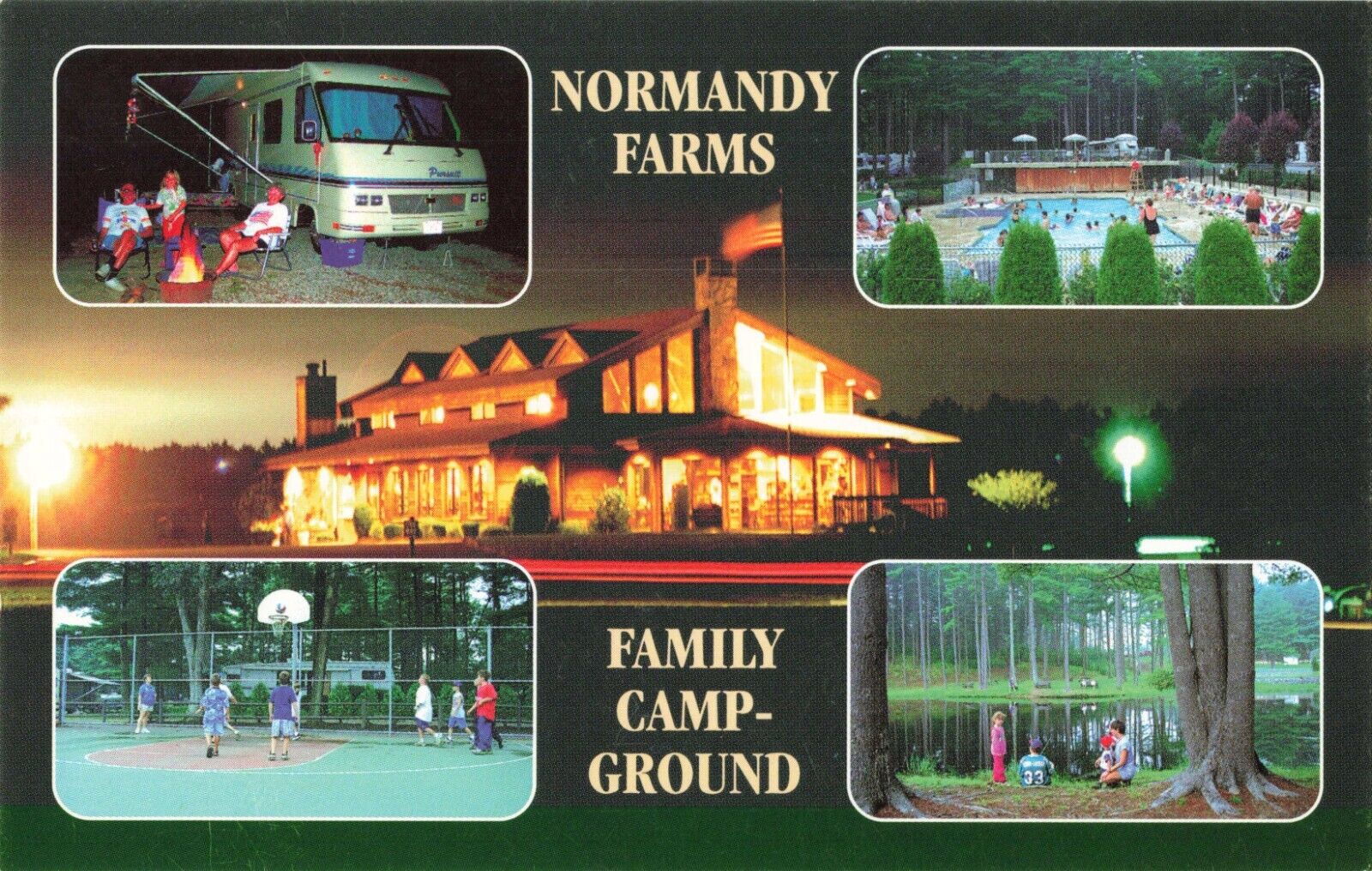 Foxboro MA Massachusetts, Normandy Farms Family Campground, Vintage Postcard