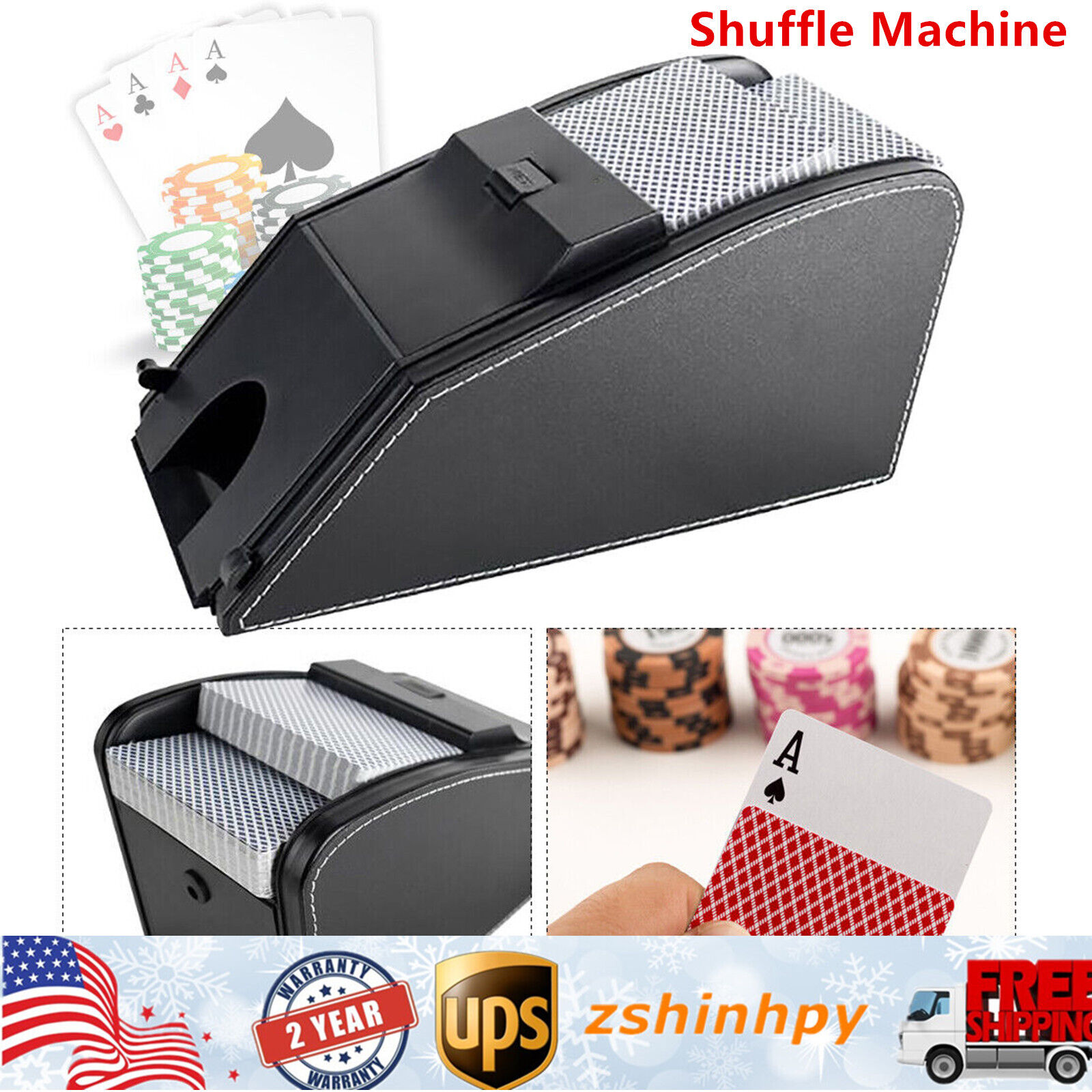 Automatic Electronic Card Shuffler Dealing Dispenser Casino Shuffle Machine 
