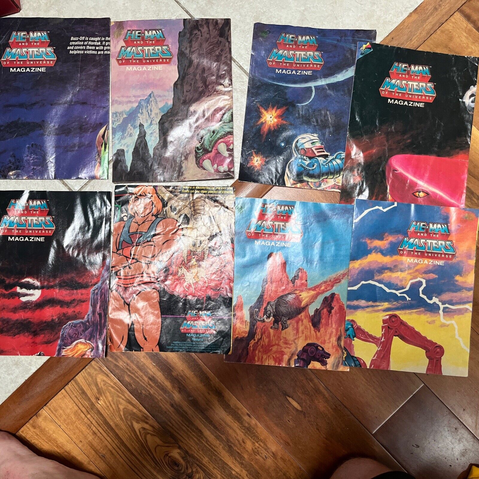 he-man poster vintage 8 Total - Poor Condition - A Couple Are Ok- Rips And Tear