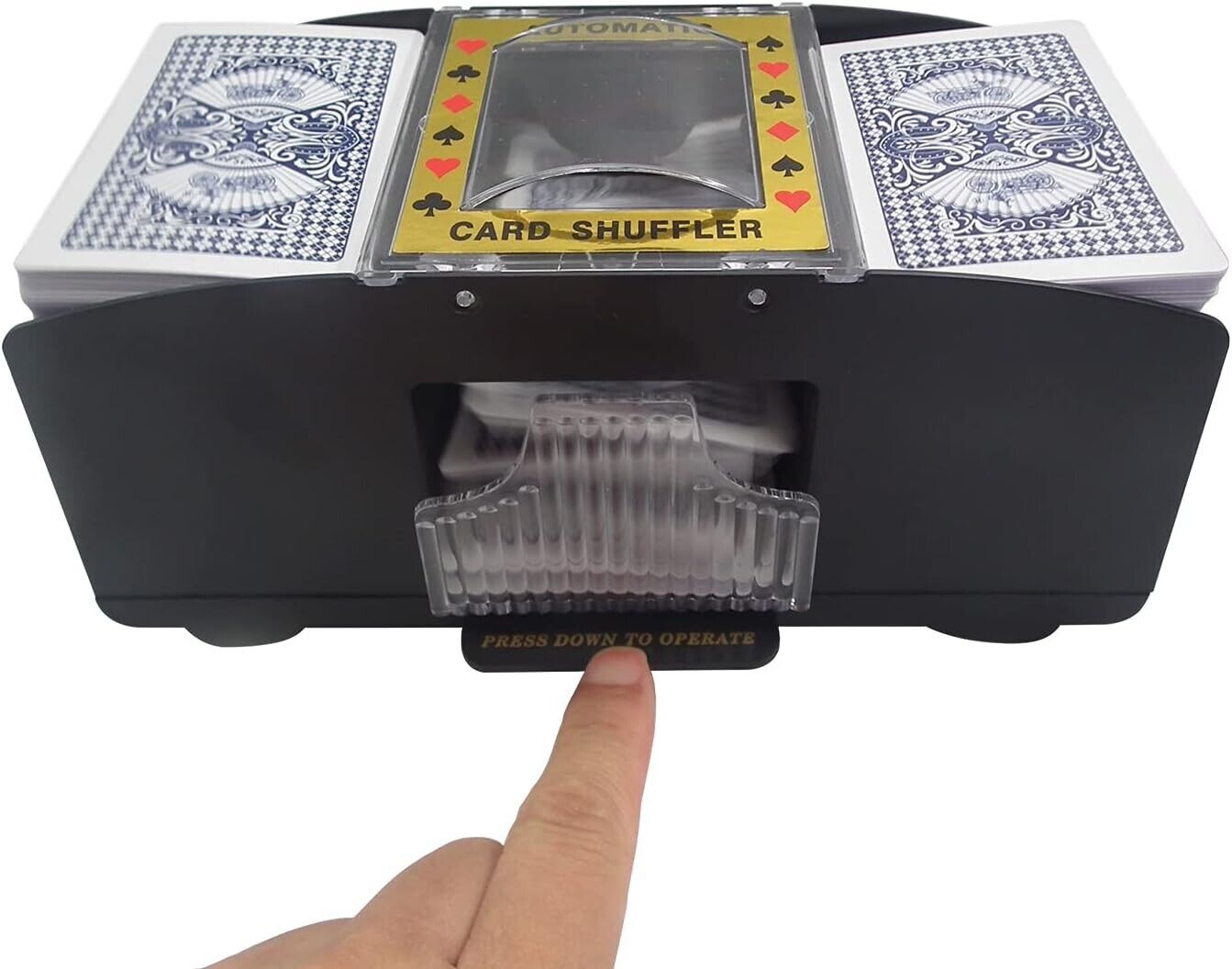 Card Shuffler 1-2 Deck Automatic,Battery-Operated Electric Card Shuffler Machine