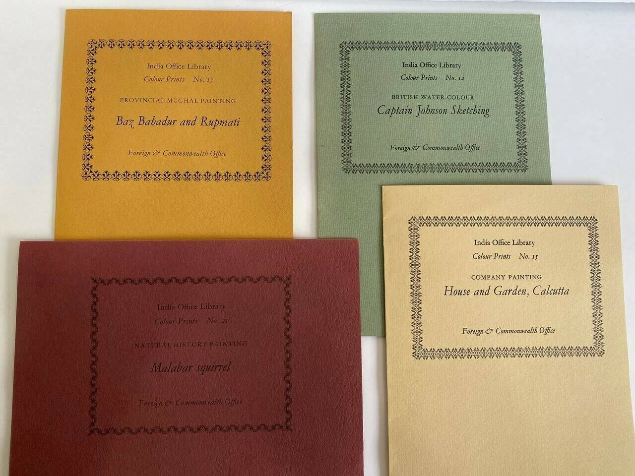 India Office Library SET OF 4 Prints for Queen Elizabeth Stationary Office Royal