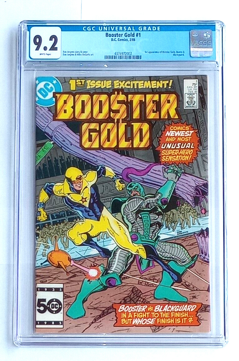 Booster Gold #1 DC Comics 2/86 CGC 9.2 White Pages Dan Jurgens HBO TV Show
