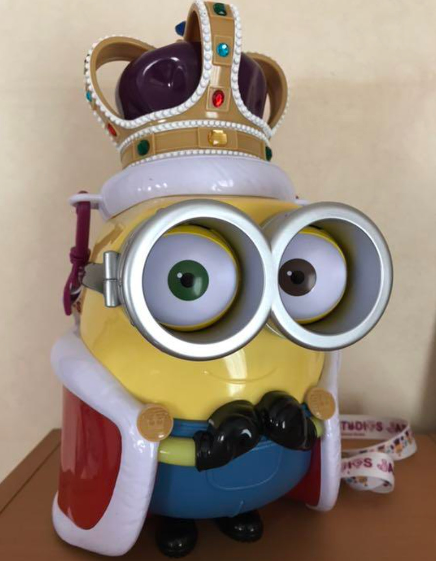 Universal Studios Japan Limited USJ Minions Popcorn Bucket Crown King Bob