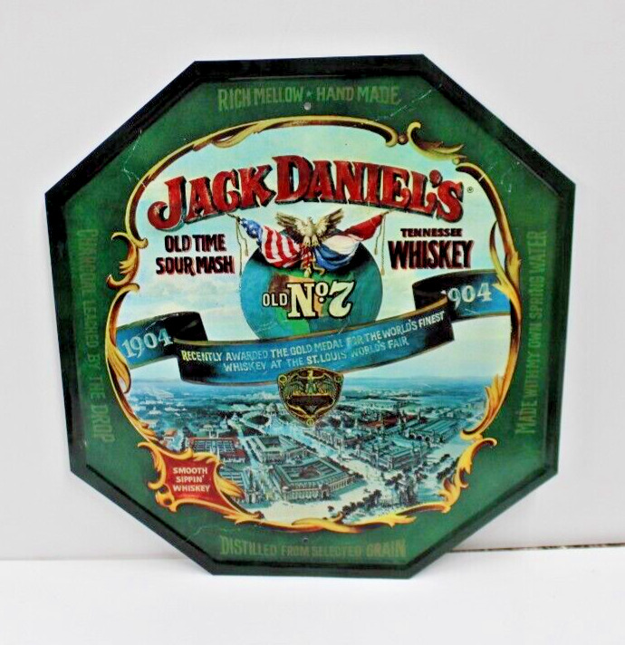 Jack Daniels 1904 St. Louis World’s Fair Gold Medal Finest Advertising Tin Sign