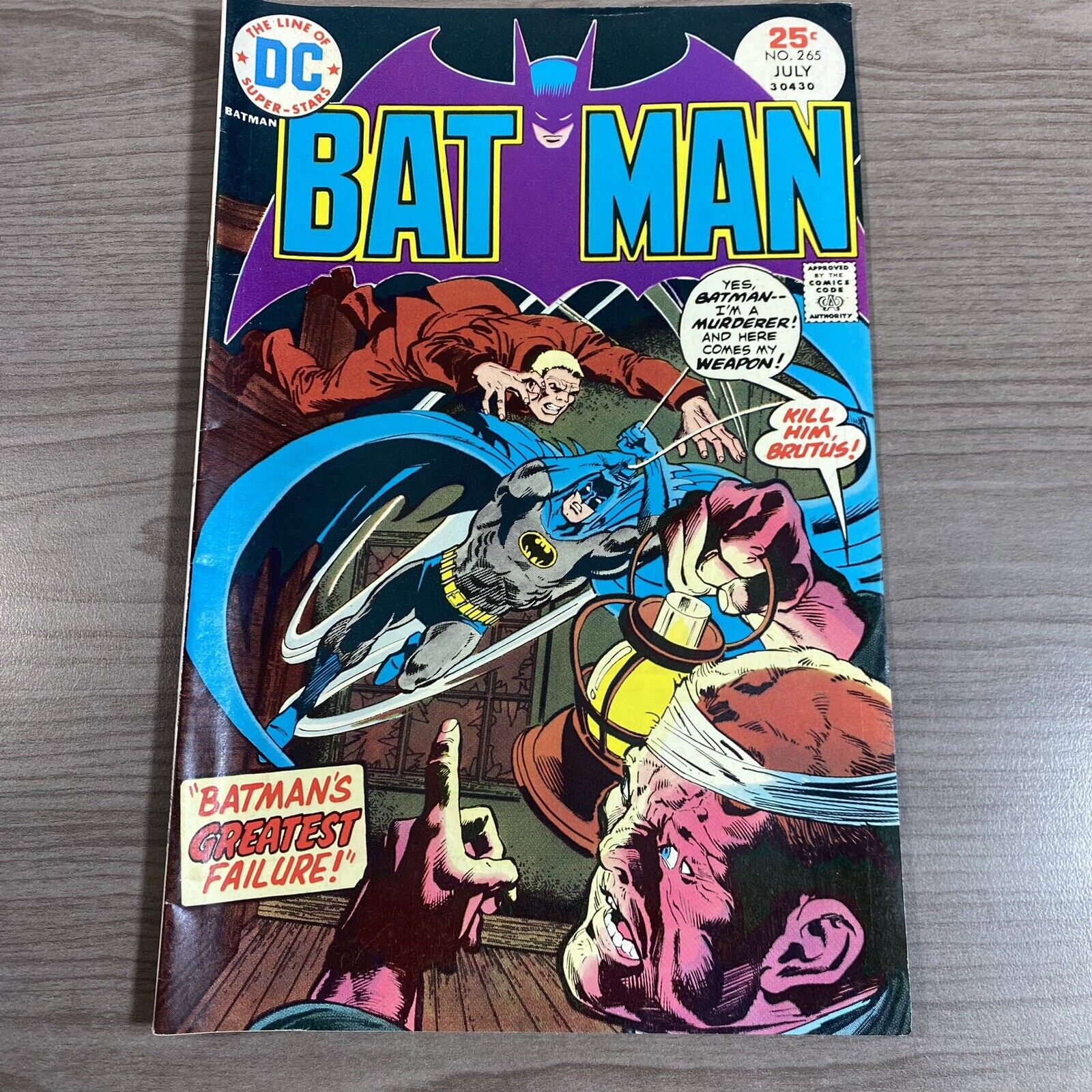 Batman #265 DC Comics 1975 Batman's Greatest Failure Commissioner Gordon