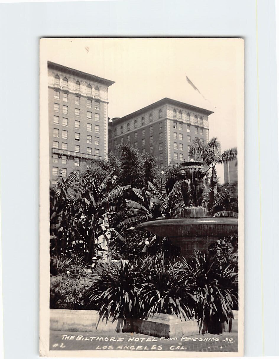 Postcard The Biltmore Hotel From Pershing Sq., Los Angeles, California