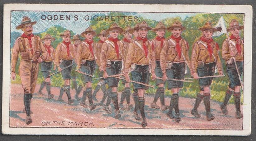 Ogden's, Boy Scouts, 1911, 1st Series, Green Backs, No 09, On the March