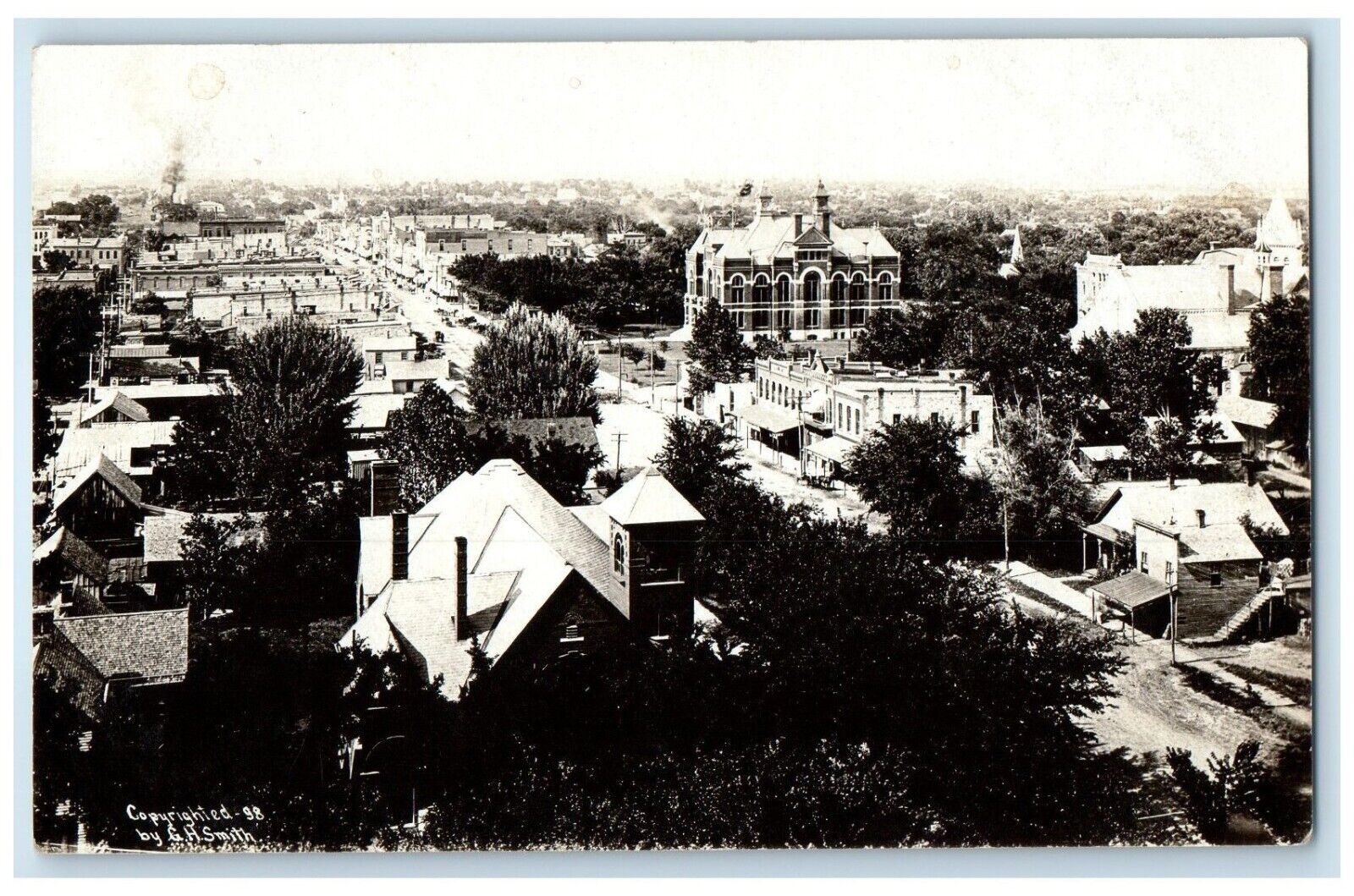 Ottawa Kansas KS RPPC Photo Postcard Aerial View Exterior Building c1940 Vintage
