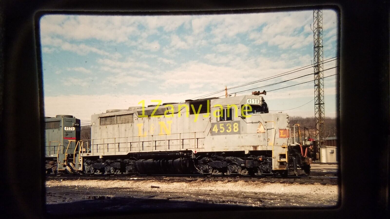 PT09 TRAIN ENGINE LOCOMOTIVE 35MM SLIDE  SBD 4538, DECOURSEY, KY 1984