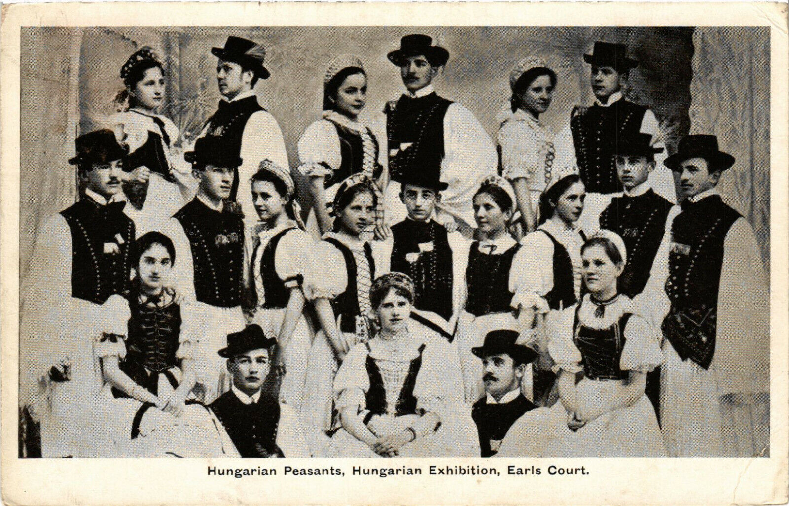 PC CPA EXHIBITION, HUNGARIAN PEASANTS, EARL\'S COURT 1908, (b13802)