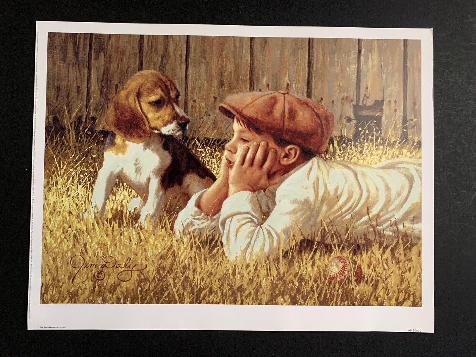 Art Print Boy With Beagle Jim Daly The Conversation 17