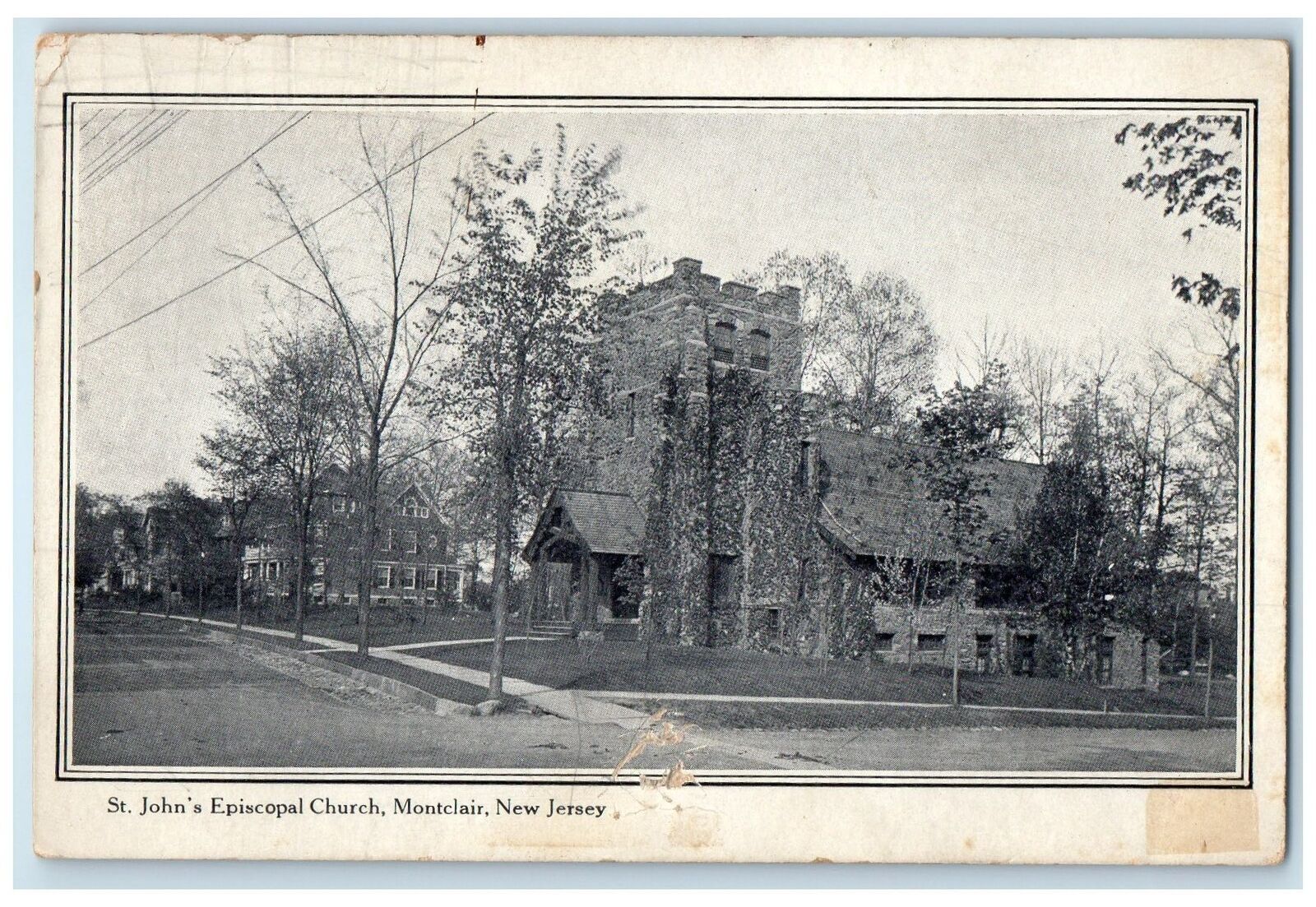 c1910's St. John's Episcopal Church Roadside Montclair New Jersey NJ Postcard