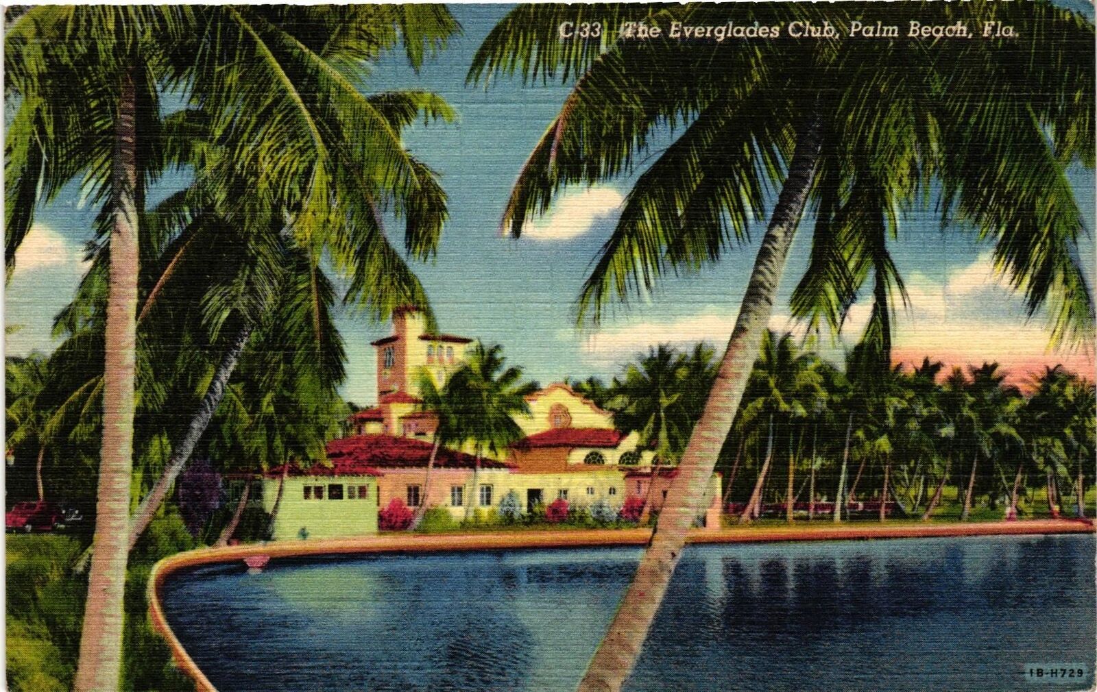 Vintage Postcard- The Everglades Club, Palm Beach, FL. Early 1900s
