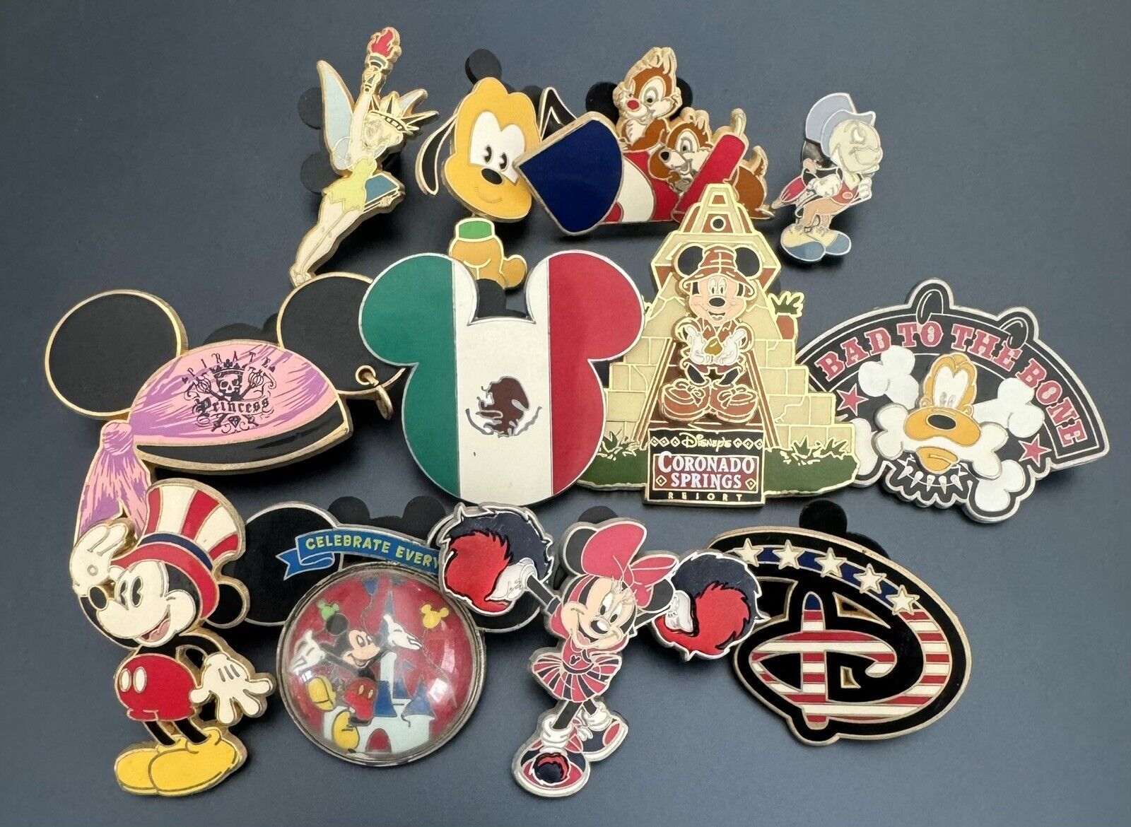 Disney Pin Lot (12 pins) WDW Disney 2008-2009