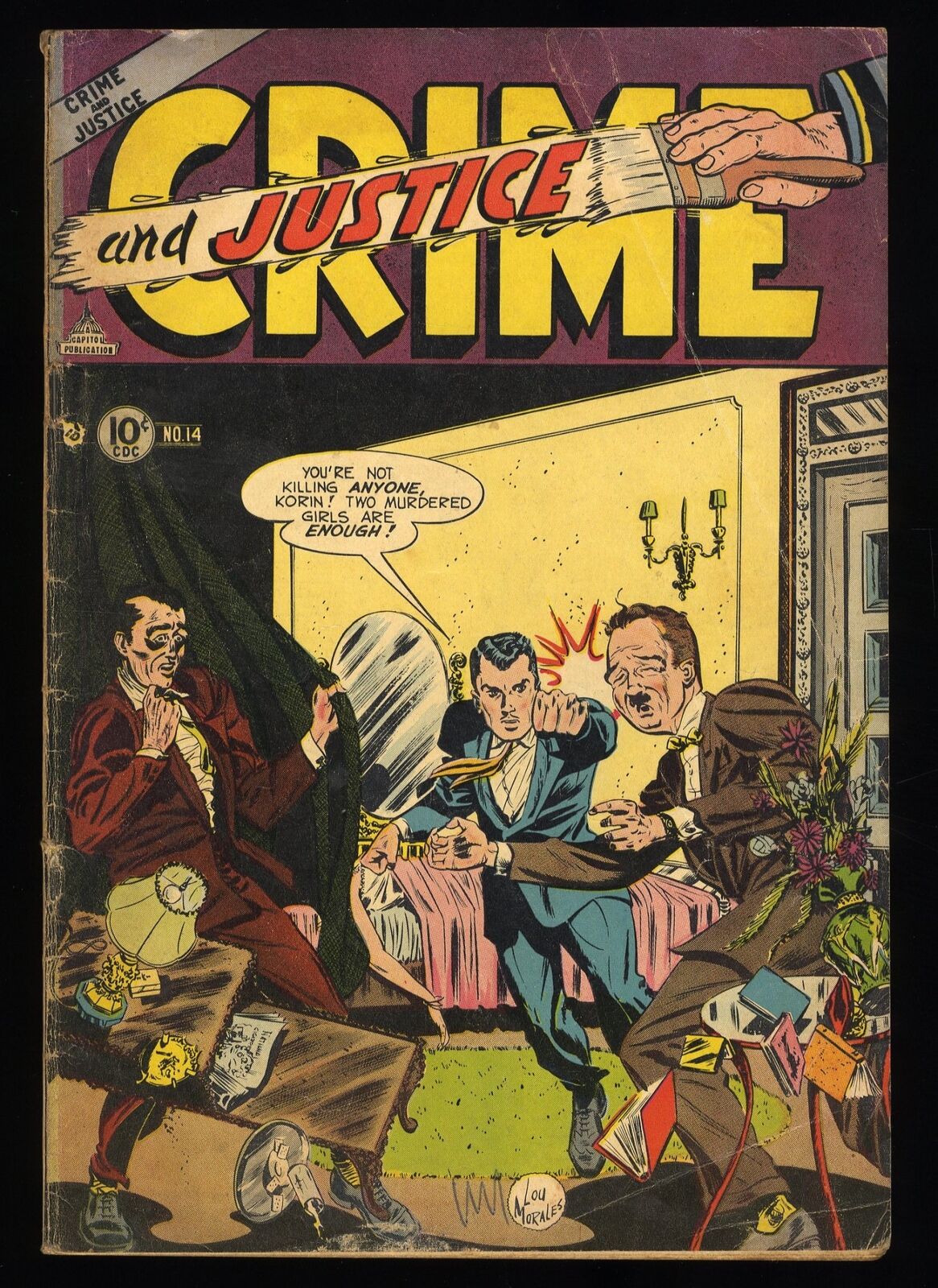 Crime and Justice #14 VG- 3.5 Charlton 1953