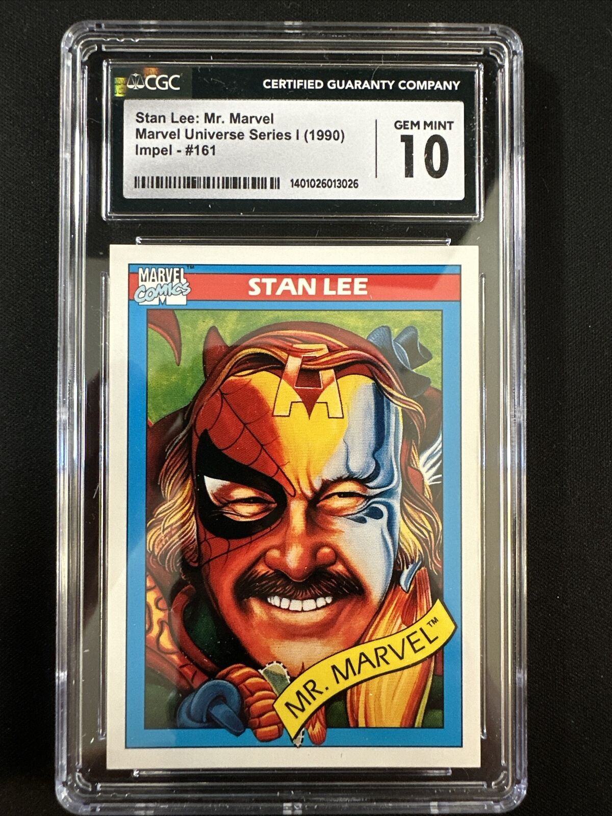 1990 Marvel Universe #161 Stan Lee CGC 10 Gem Mint Impel Series 1 Mr. Marvel