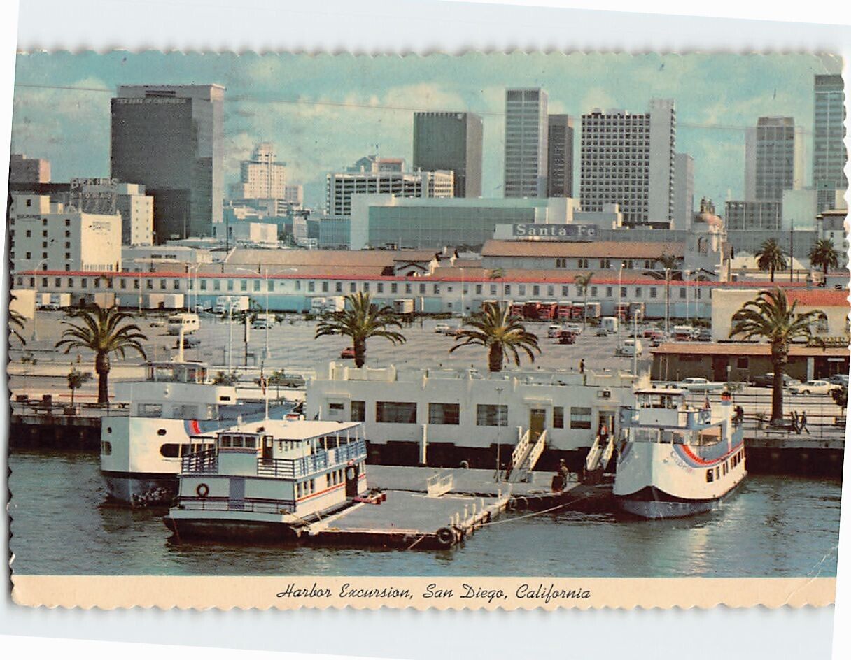 Postcard Harbor Excursion San Diego California USA