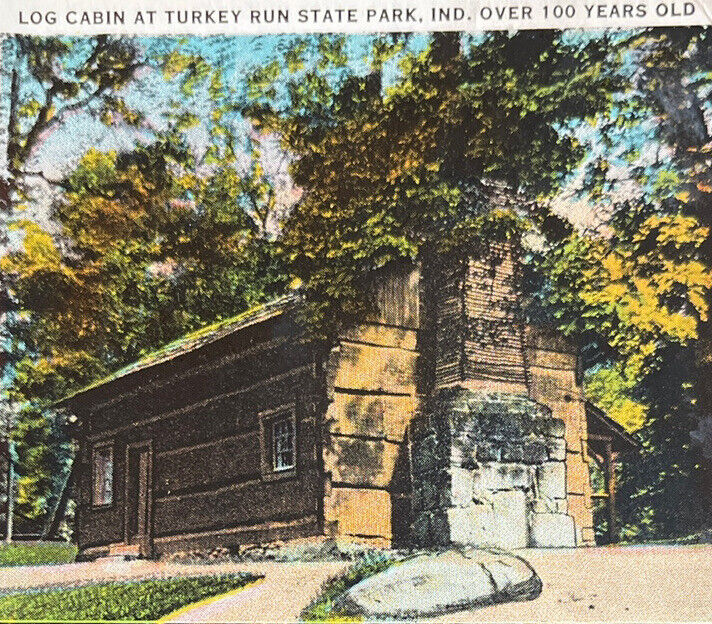 Vintage 1935 Ephemera RPPC Postcard Souvenir Turkey Run State Park WB Guthrie